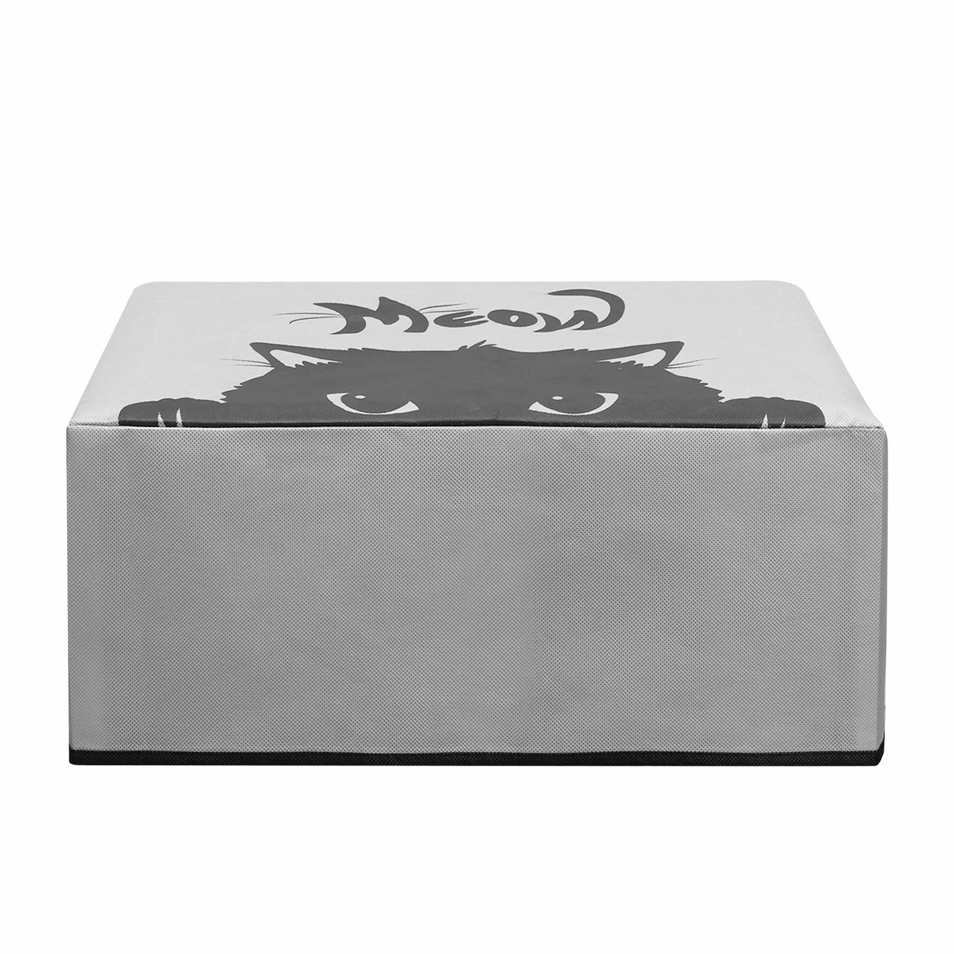 kwmobile Osłona przeciwpyłowa kompatybilna z Canon Pixma TS5350 / TS5351 / TS5352 - etui do drukarki - szary/czarny - Meow Cat