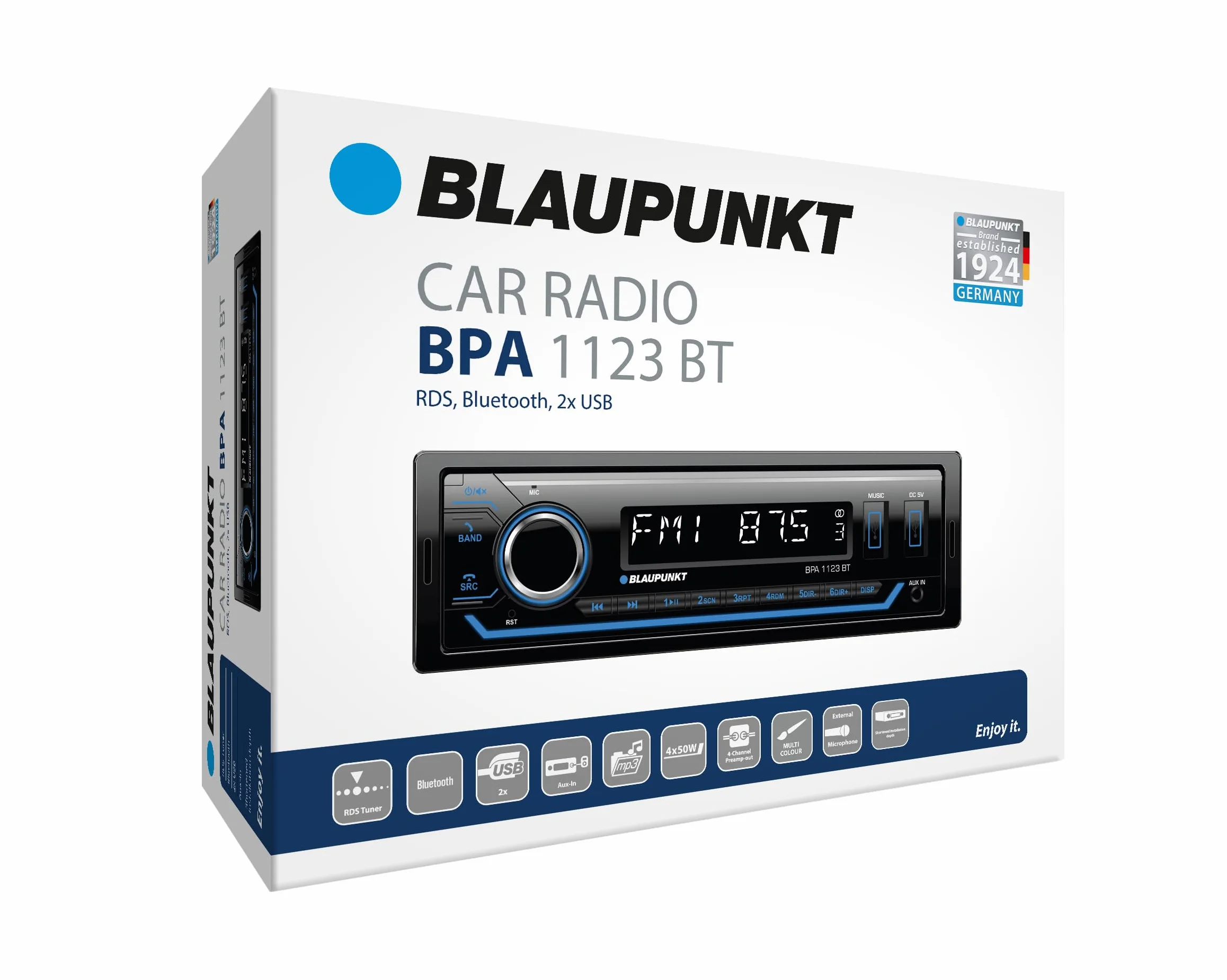 Blaupunkt Radio Samochodowe 1-DIN Czarny