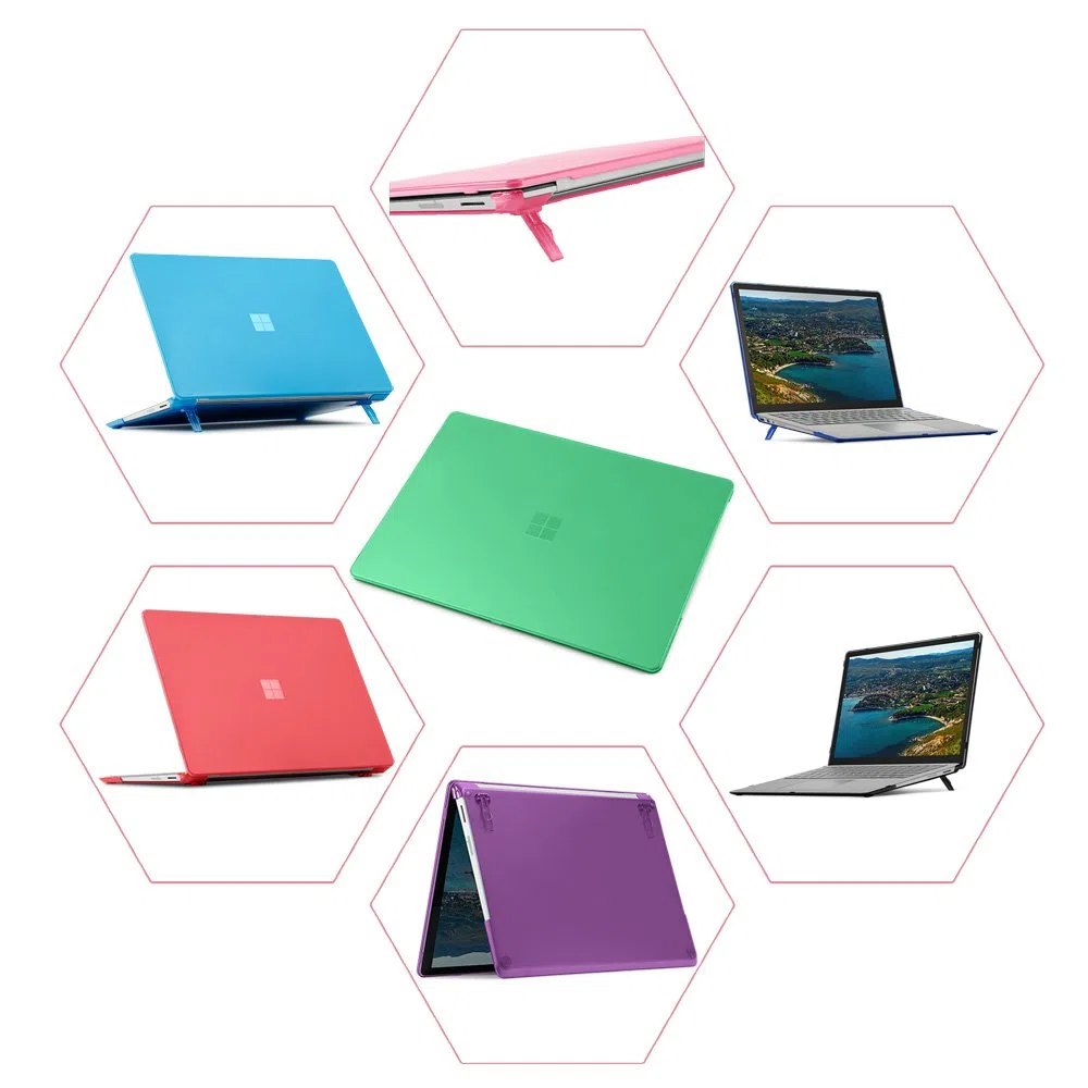 mCover Twarda obudowa kompatybilna z 13,5-calowym laptopem Microsoft Surface 1/2/3/4 z klawiaturą materiału Alcantara (nie do metalowej klawiatury) - fioletowa