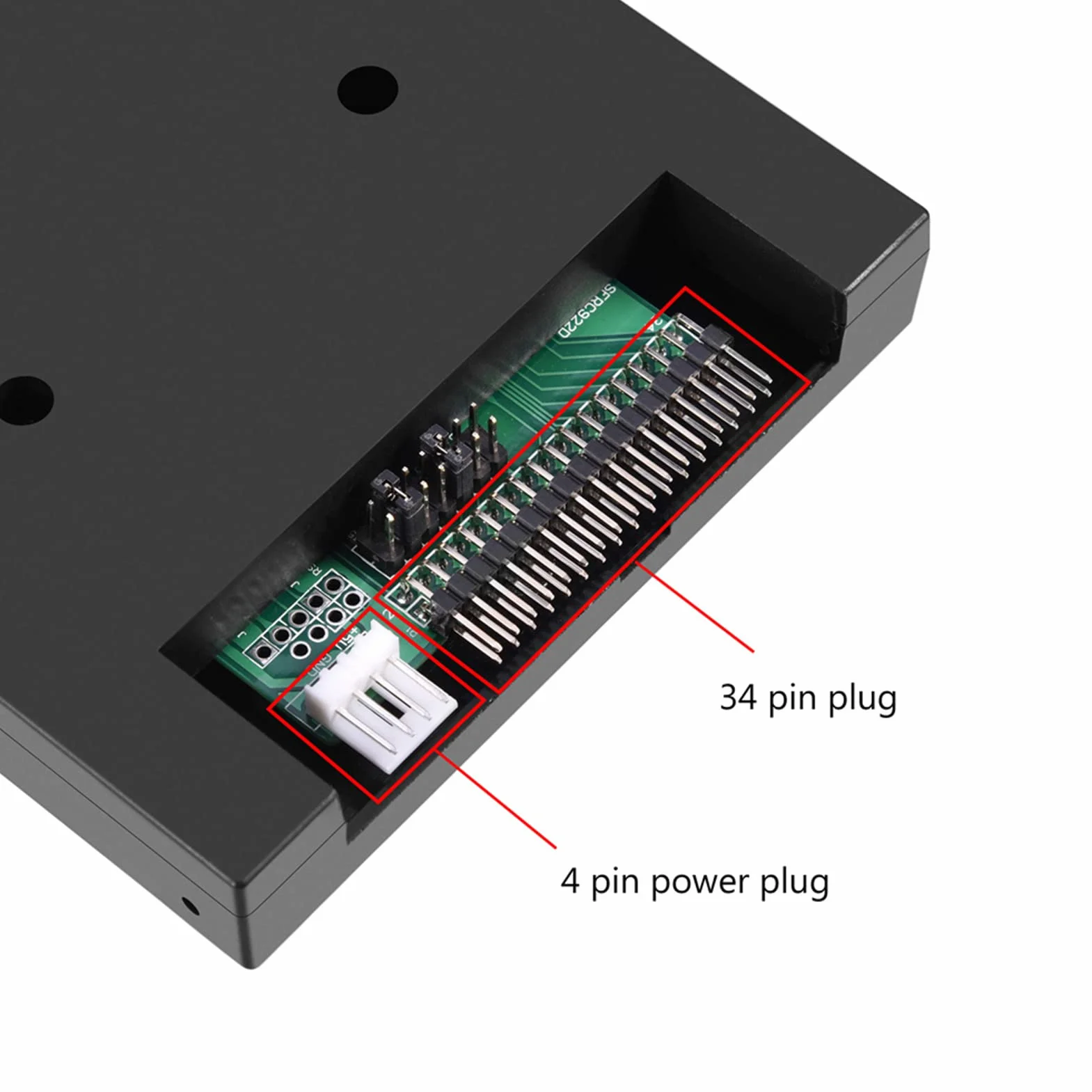 3,5-calowy emulator napędu dyskietek USB, Richer-R SFRM72-TU100K 720K 3,5-calowy emulator napędu dyskietek USB, odpowiedni do przemysłowych urządzeń sterujących Czarny