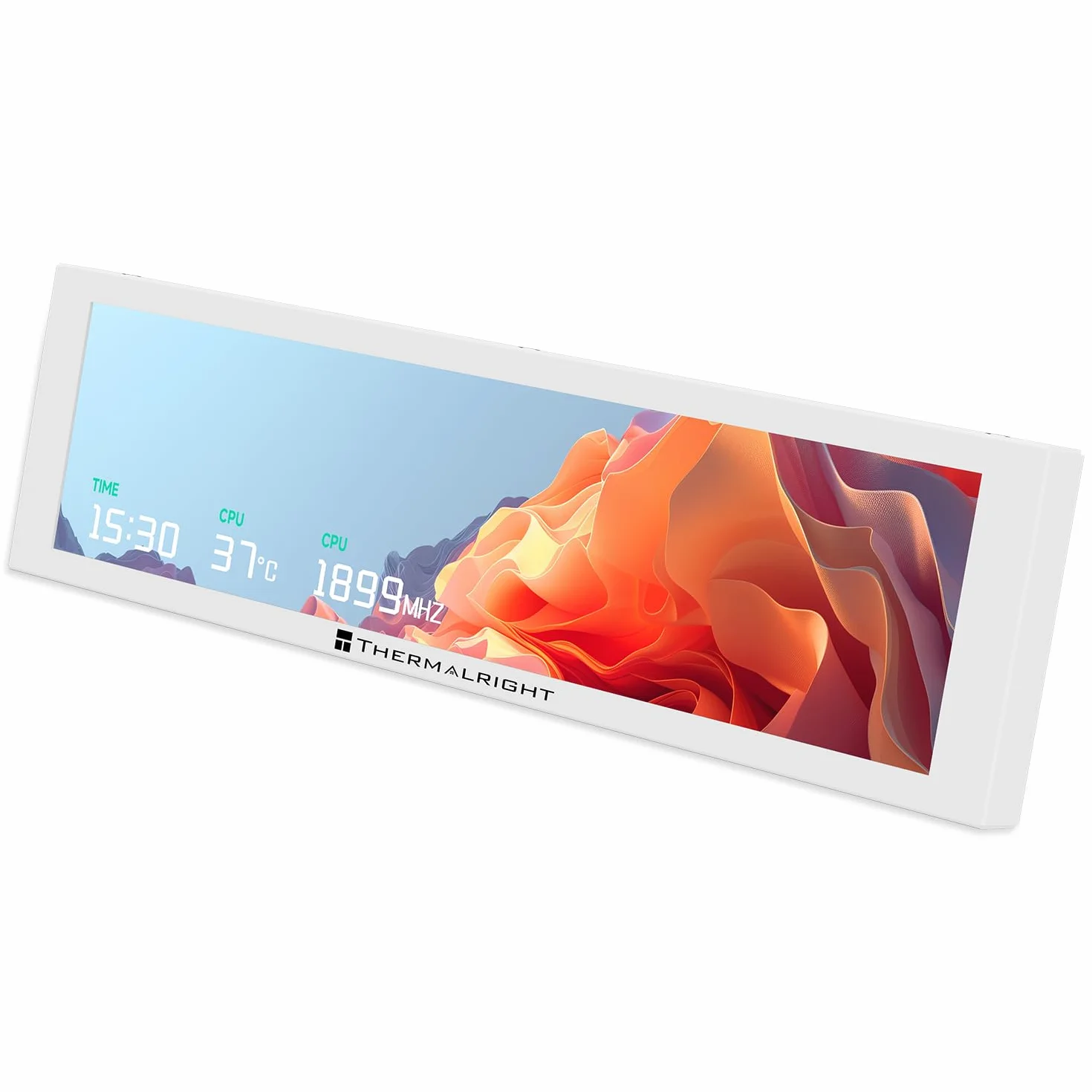 Thermalright Trofeo Vision 9.16 LCD White 9,16-calowy magnes wyświetlacz IPS, rozdzielczość 1920 x 480, magnetyczny przyciągany do powierzchni podwozia, wyświetlacz "zrób to sam"