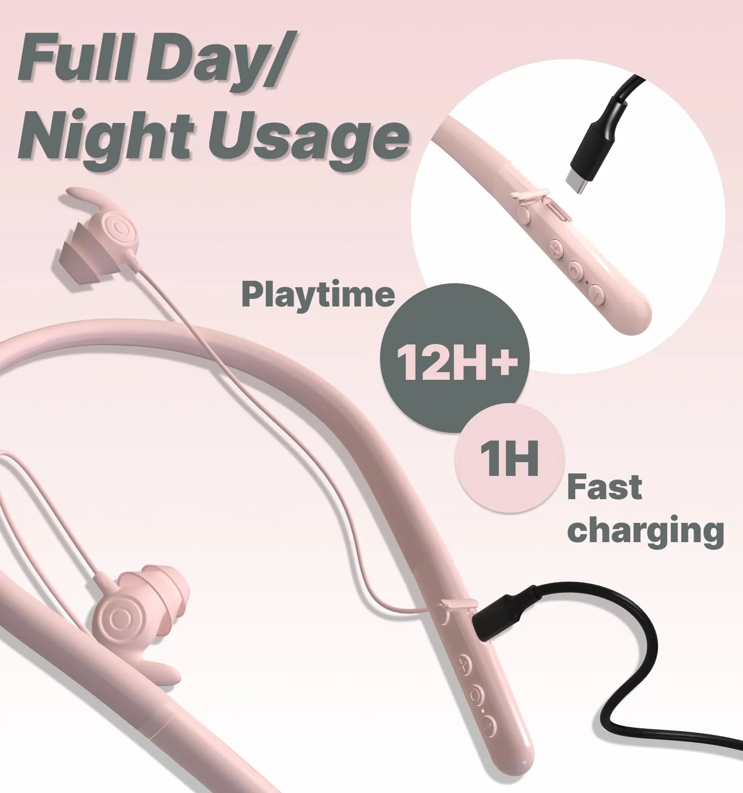 Hmusic HS88 Słuchawki Bluetooth do spania płaskie cienkie blokujące hałas bezprzewodowe