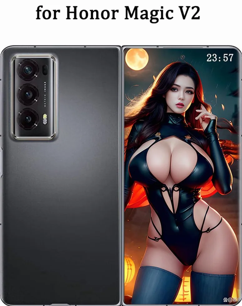 Skórzany Etui do Honor Magic V 2 Uchwyt, Zawiasny Etui do Telefonu dla Honor Magic V2, Powłoka Telefonu Komórkowego, Rama Wsparcia
