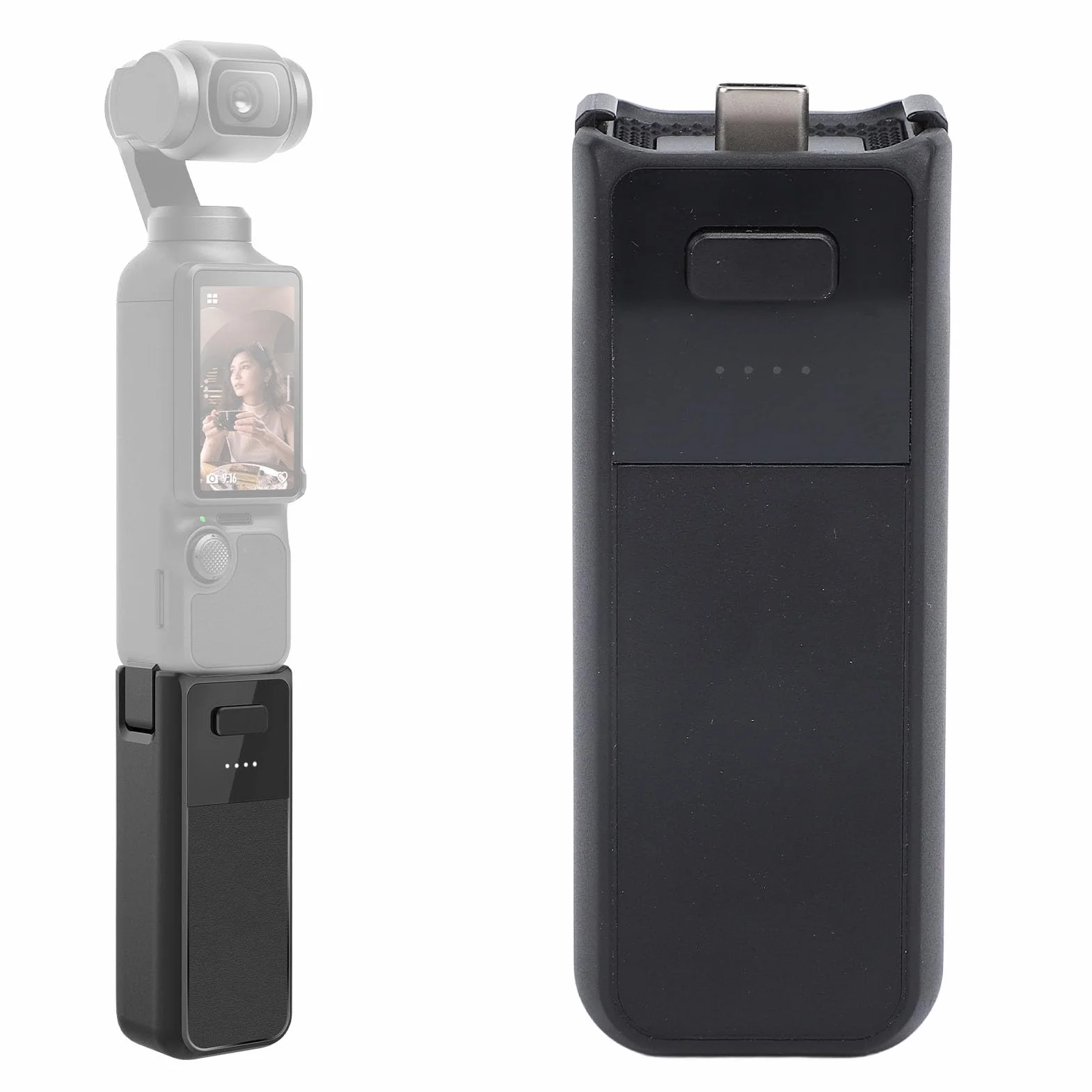 Kompatybilny z Uchwytem Akumulatorowym Pocket 3, Przenośnym Uchwytem Akumulatorowym 2800 MAh do Akcesoriów Pocket 3 Creator Combo, Zarezerwowany Gwint 1/4, Inteligentny