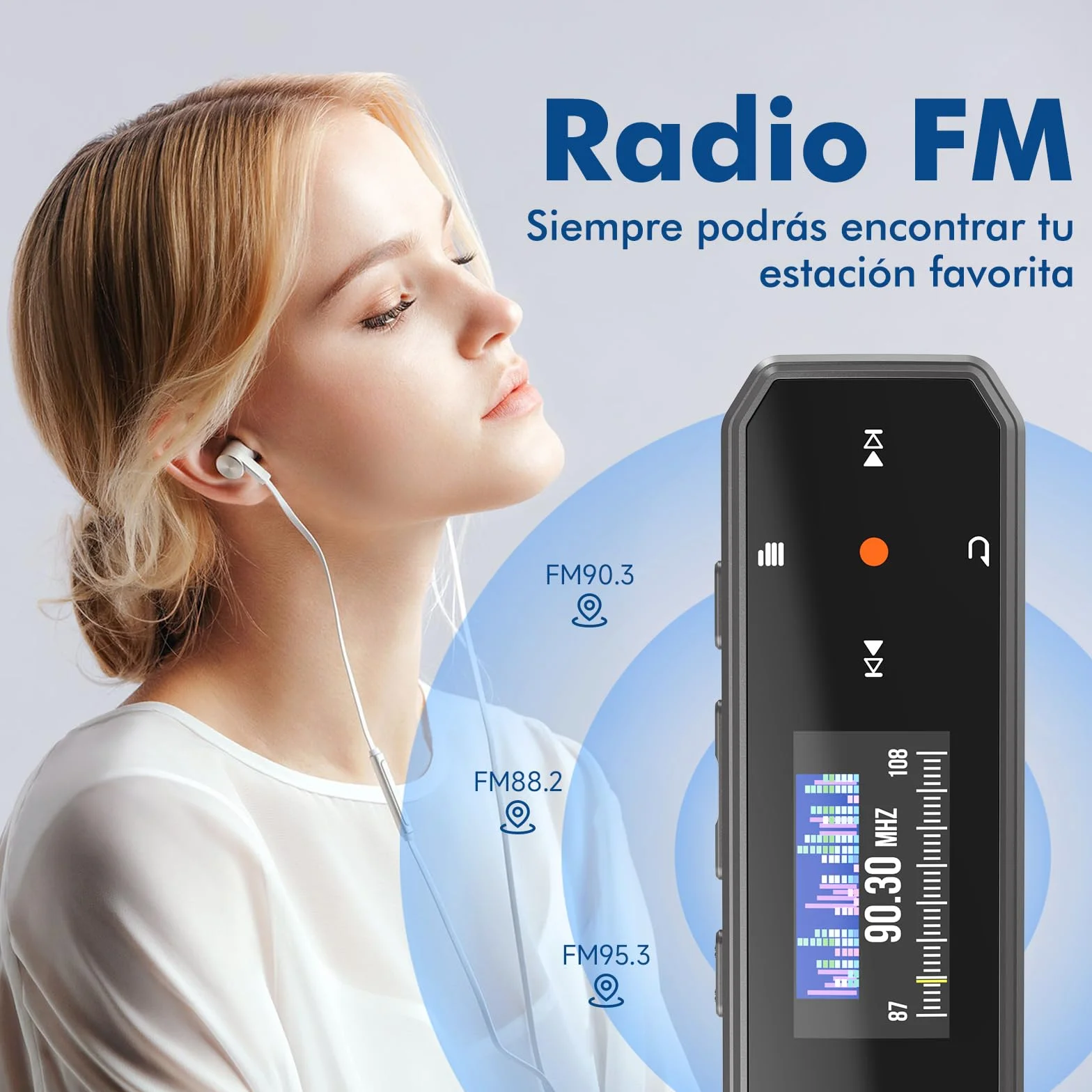 Przenośny odtwarzacz MP3 64 GB Bluetooth 5.3 USB-C z radiem FM