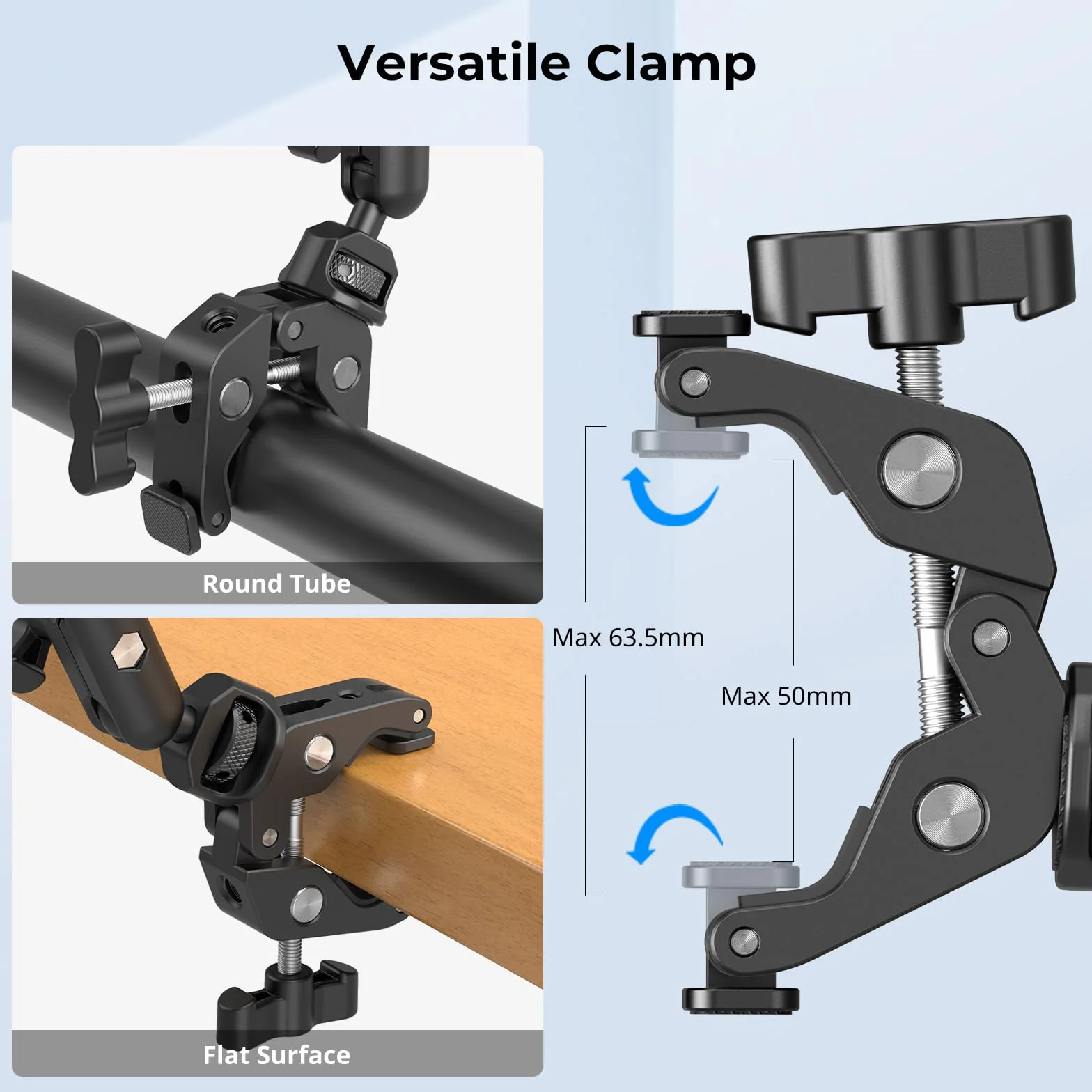 SMALLRIG 22" Magic Arm w Clamp, Overhead Phone Mount, Elastyczny Uchwyt i Zacisk do Kamery, Przegubowe Ramię Wysięgnika z Adapterem Gwintowanym - 4766