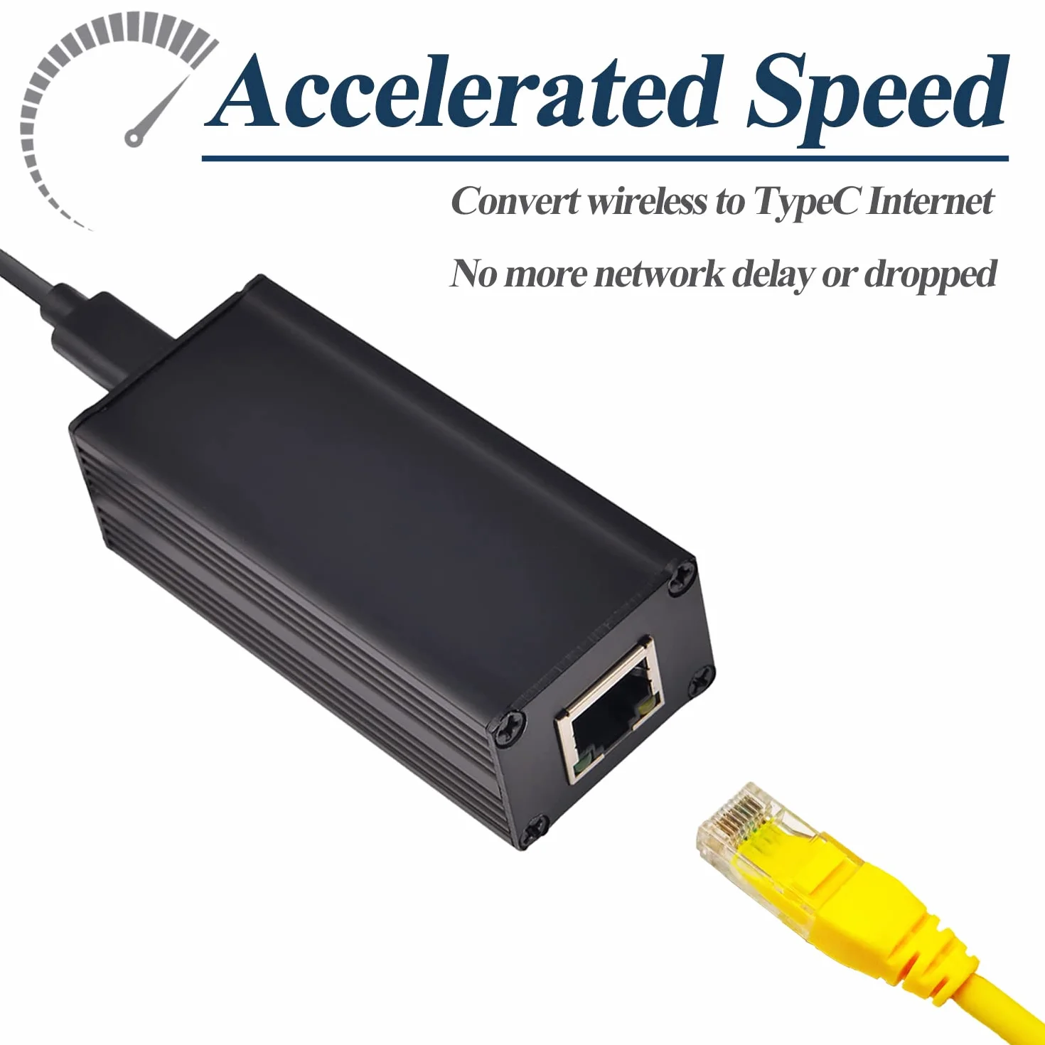 Revotech Konwerter PoE na USB C 5V/3A 9V/2,5A IEEE802.3af/at Ethernet Ładowanie PD