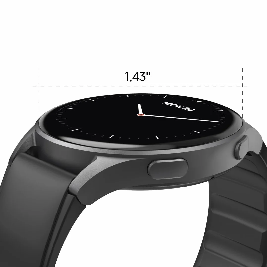 Hama Smartwatch 8900 GPS AMOLED 1.43 czarny wodoodporny smart zegarek fitness