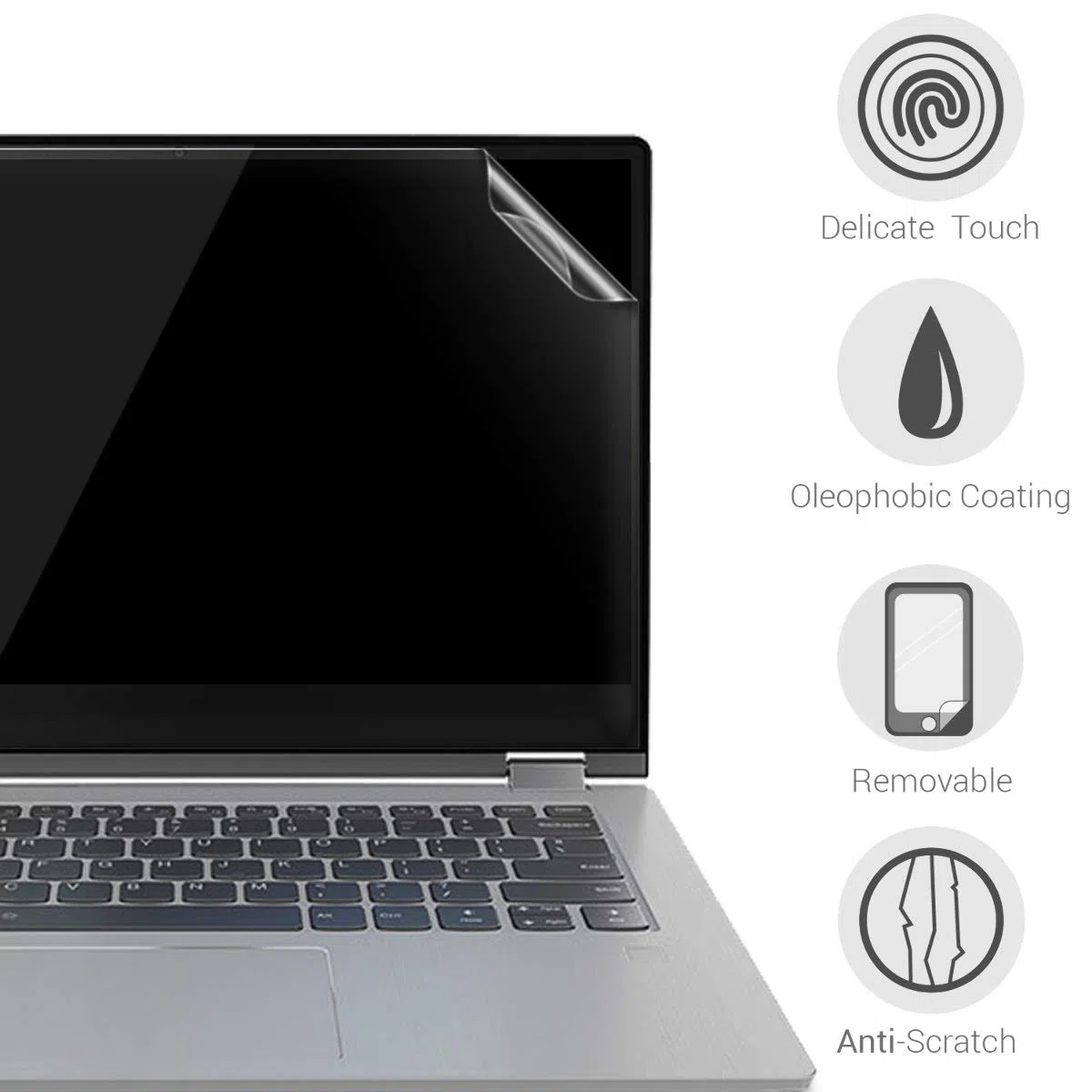 kwmobile Zestaw 2 ochraniaczy ekranu kompatybilnych z Lenovo Yoga 530 (14 cali) – matowa, antyodblaskowa, antyodciskowa folia ekspozycyjna do monitora
