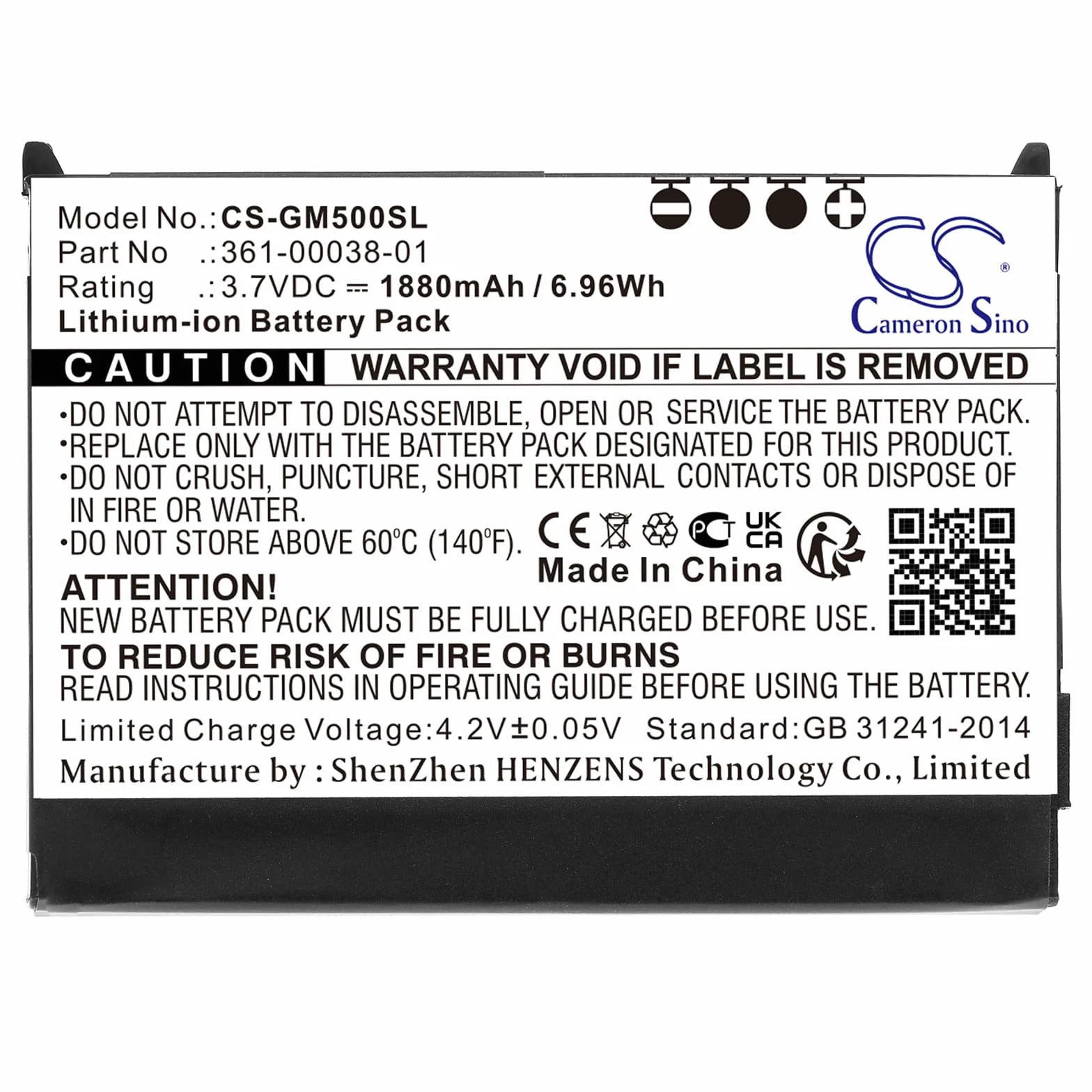 TECHTEK Bateria 1880mAh kompatybilny z [Garmin] Aera 500, Aera 510, 550, 560, Nuvi 500, Nuvi 510, 550, Zumo 220, Zumo 600, 650, 660, 660LM zastępuje 010-11143-00, 36 FBA