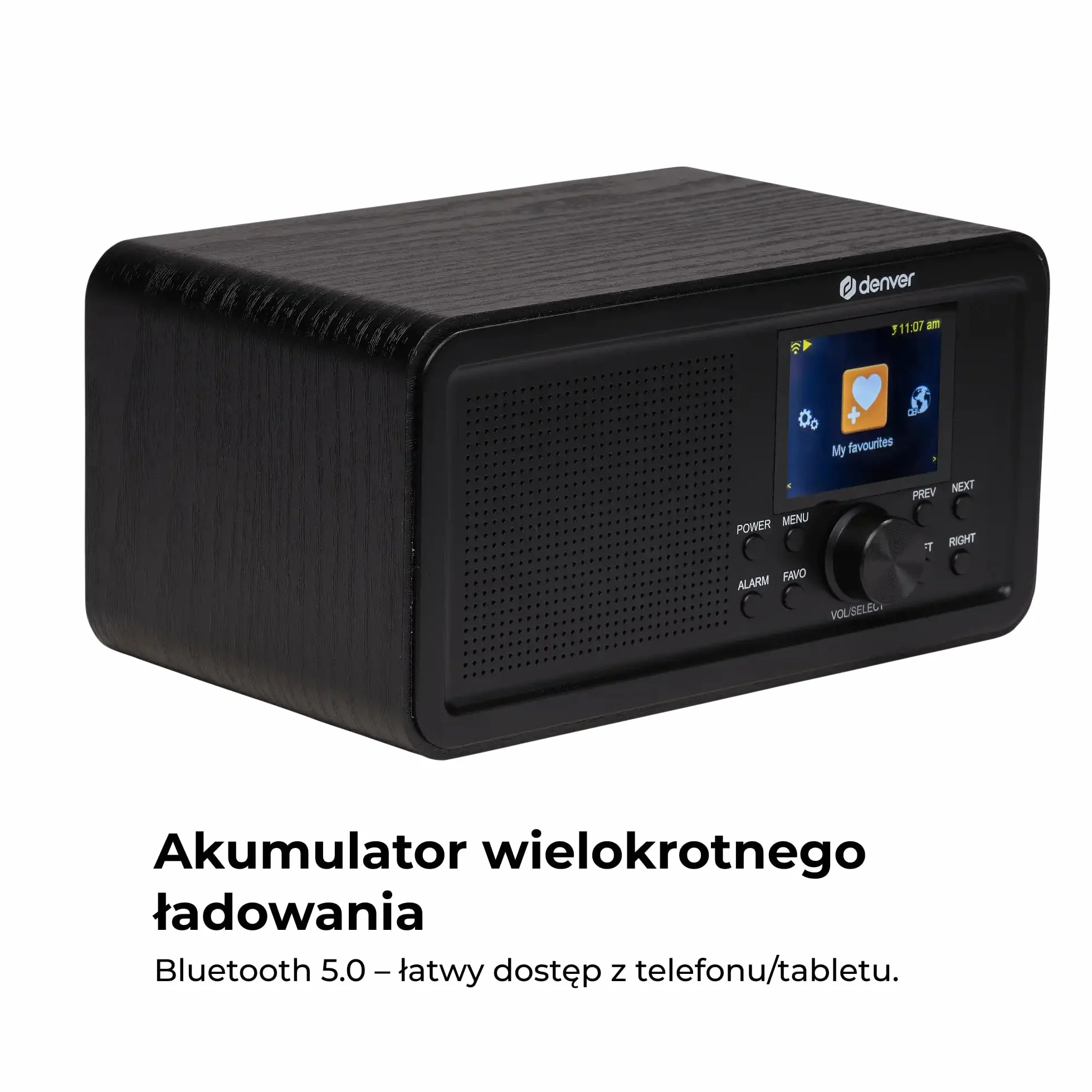Denver DIR-200 Smart radio internetowe DAB+ FM Bluetooth podwójny alarm