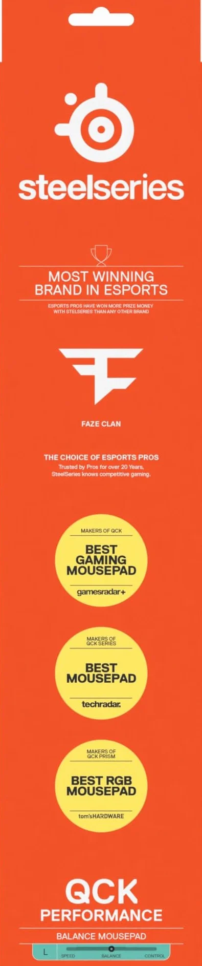SteelSeries QcK L Performance Balance Podkładka 490x420 mm Antypoślizgowa FPS MOBA
