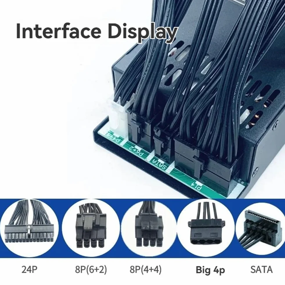 Zasilacz 400 W ATX Modułowy Zasilacz Moduł FLEX Niski poziom hałasu dla małej obudowy komputera 1U (Flex ITX)