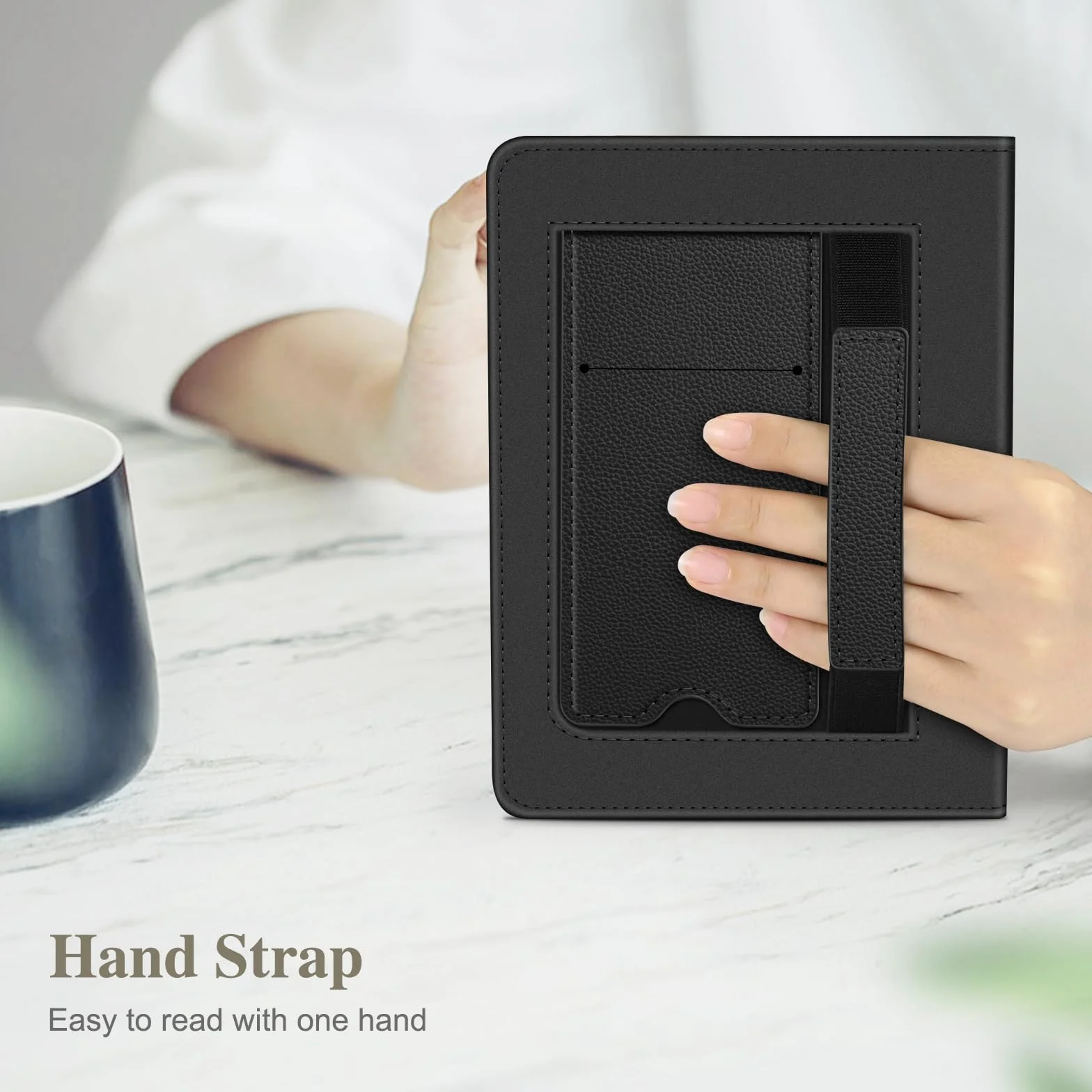Fintie Etui kompatybilny z 7" Kindle Paperwhite (12. Generacja，2024) i Kindle Colorsoft Signature Edition (1. Generacja), Etui z Paskiem na Rękę i Automatycznego Uśpienia/Wybudzenia, Czarny