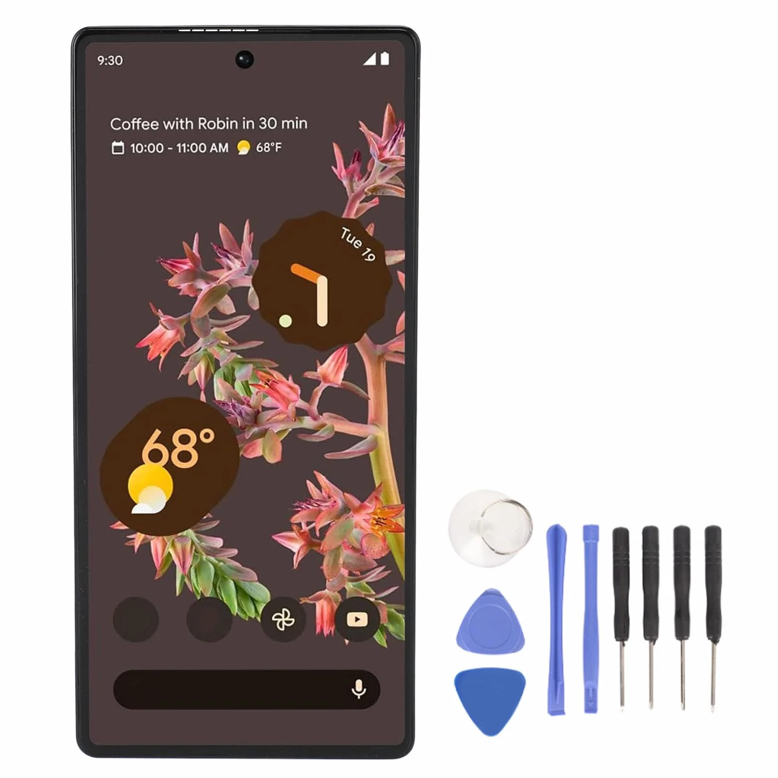 Wymiana digitizera ekranu Google Pixel 6 5G, ekran dotykowy z czujnikiem linii papilarnych, wysoka rozdzielczość, części naprawcze z narzędziami