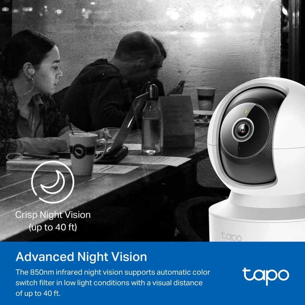 Tapo C232 kamera monitorująca Wi-Fi 360°, Ethernet/WLAN, 3K 5 MP, śledzenie ruchu, widoczność w nocy, dwukierunkowe audio, kompatybilna z Alexa i Google Assistant, karta micro SD do 512 GB