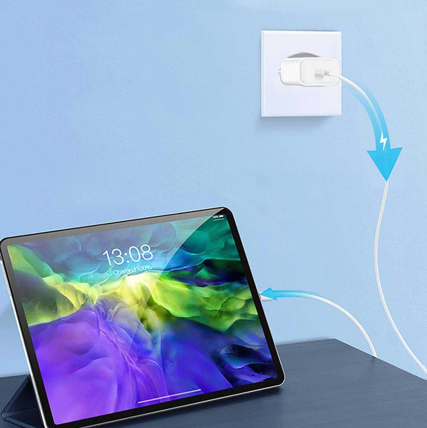 ZLONXUN Szybka ładowarka compatible with Samsung Galaxy Tab A8/A7/A7 Lite/S6 Lite/S7 FE/S8, Xiaomi Pad 5 11", Huawei MatePad T10s, MediaPad M5 Lite, Lenov Tab M10 FHD Plus/P11/P11 Pro