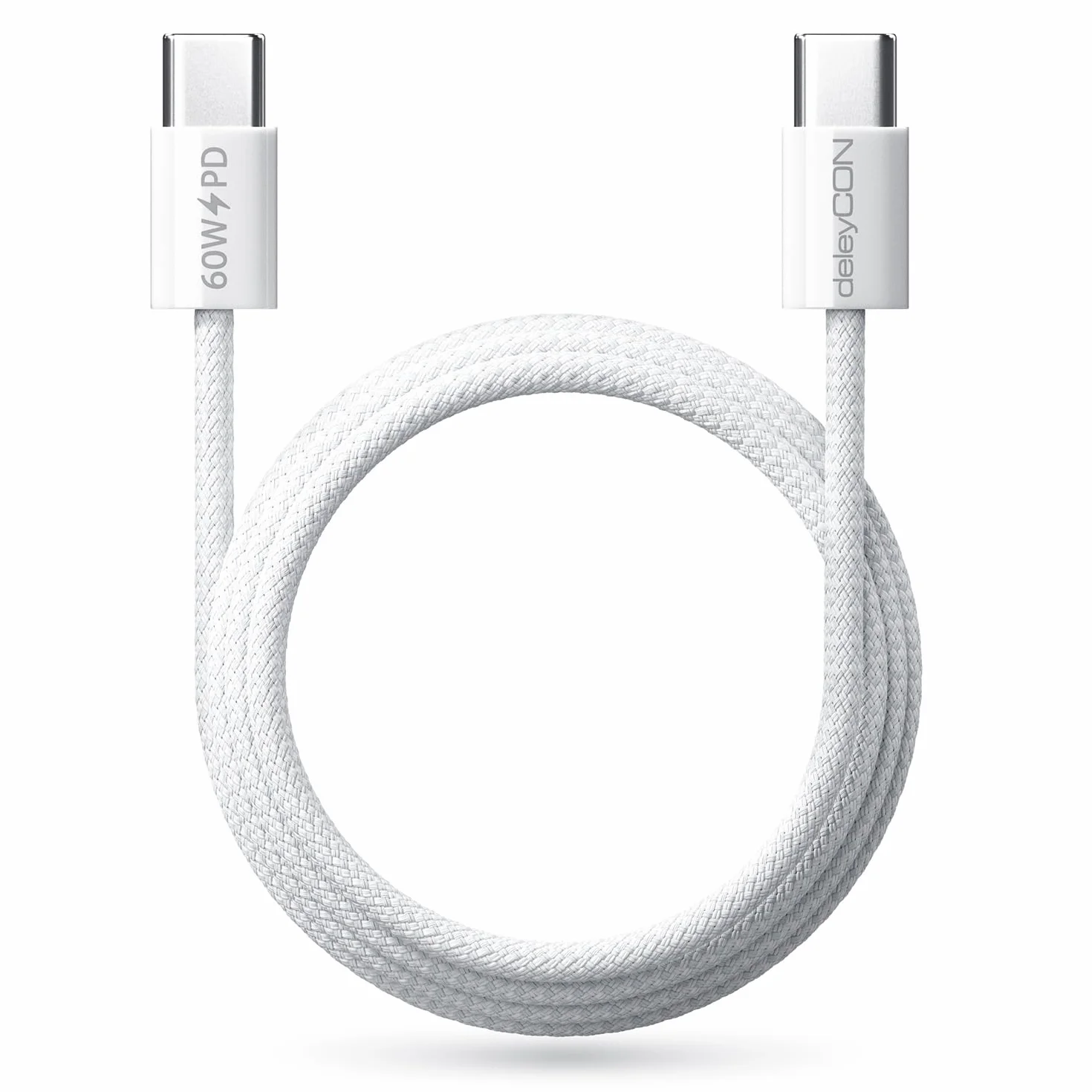 deleyCON 60W USB C Kabel Zestaw [4er Pack, 0,5M 1M 2M 3,0M] PD 3.0 USB-C na C Szybkie Ładowanie do iPhone 17 16 Pro Max Air Galaxy S26 S25 A56 A17 A26 iPad MacBook Xiaomi Switch PS5