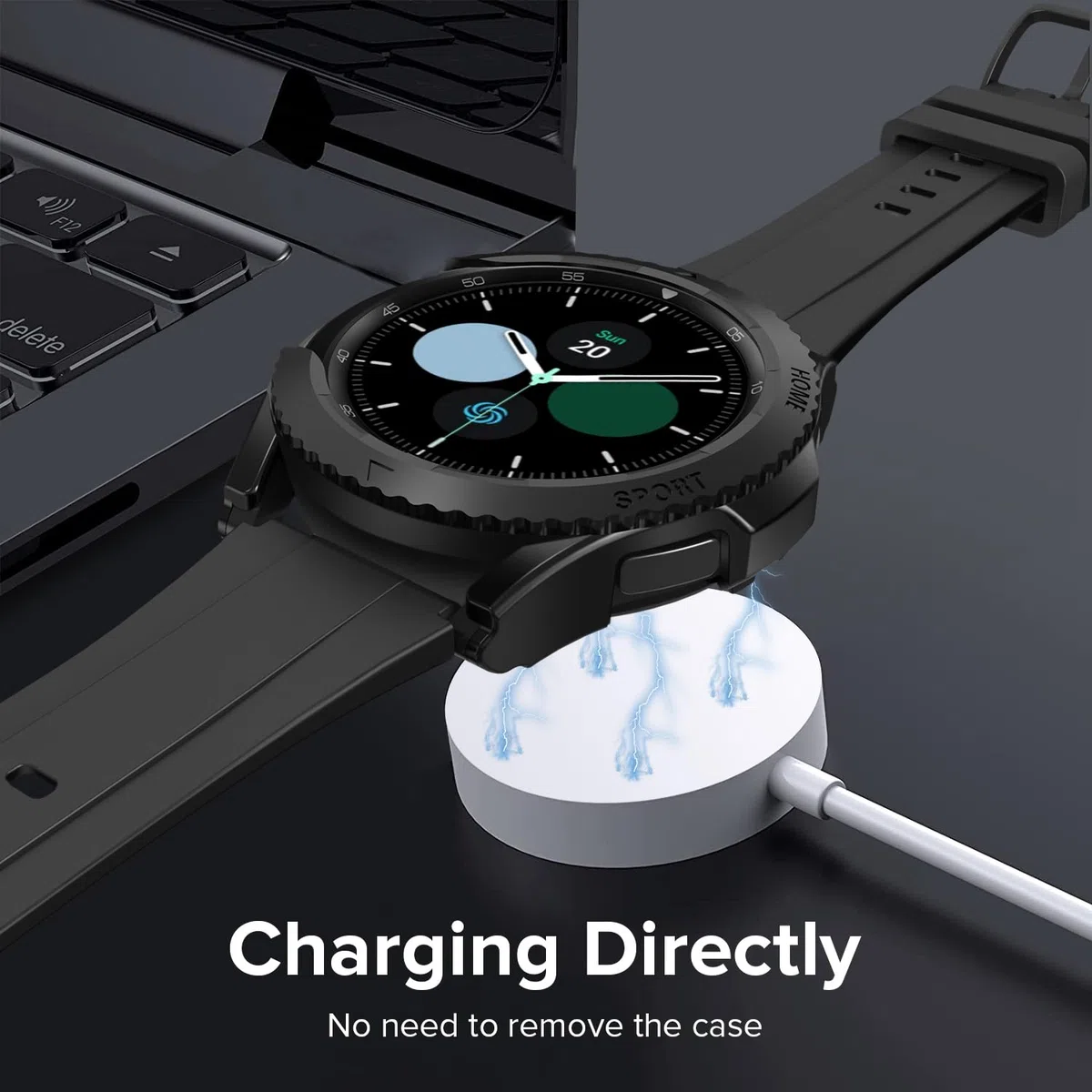 ivoler 3 Pack Hard PC Case do Samsung Galaxy Watch 4 Classic 46mm, [Ochrona wojskowa] Odporne na wstrząsy etui ochronne Ultra cienkie etui odporne na zarysowania, 2 przezroczyste + 1 czarne
