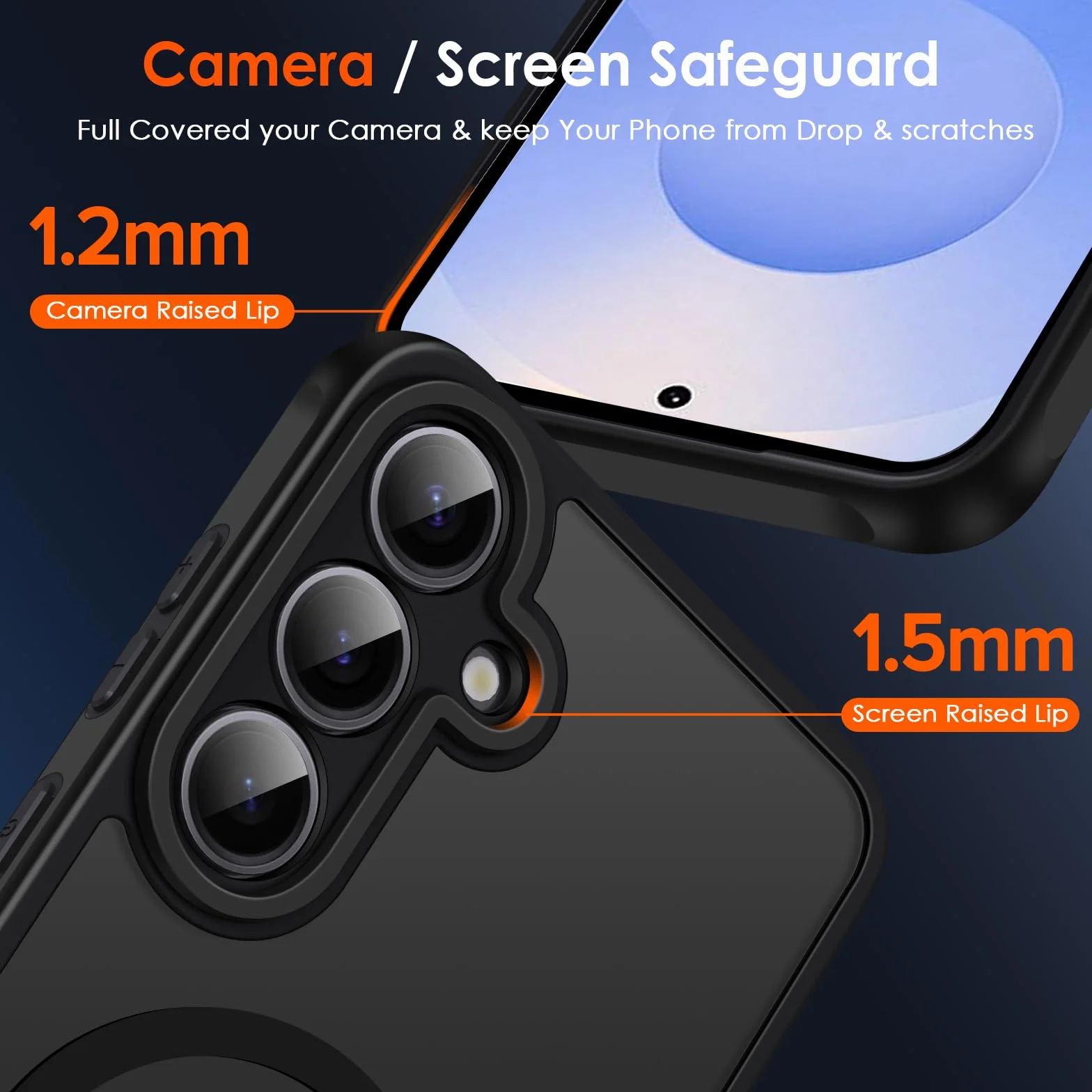 iVoler Magnetyczne etui do Samsung Galaxy S25 5G, [kompatybilne z MagSafe] [Ochrona przed wstrząsami klasy wojskowej] Półprzezroczysta matowa tylna cienka silikonowa obudowa ochronna