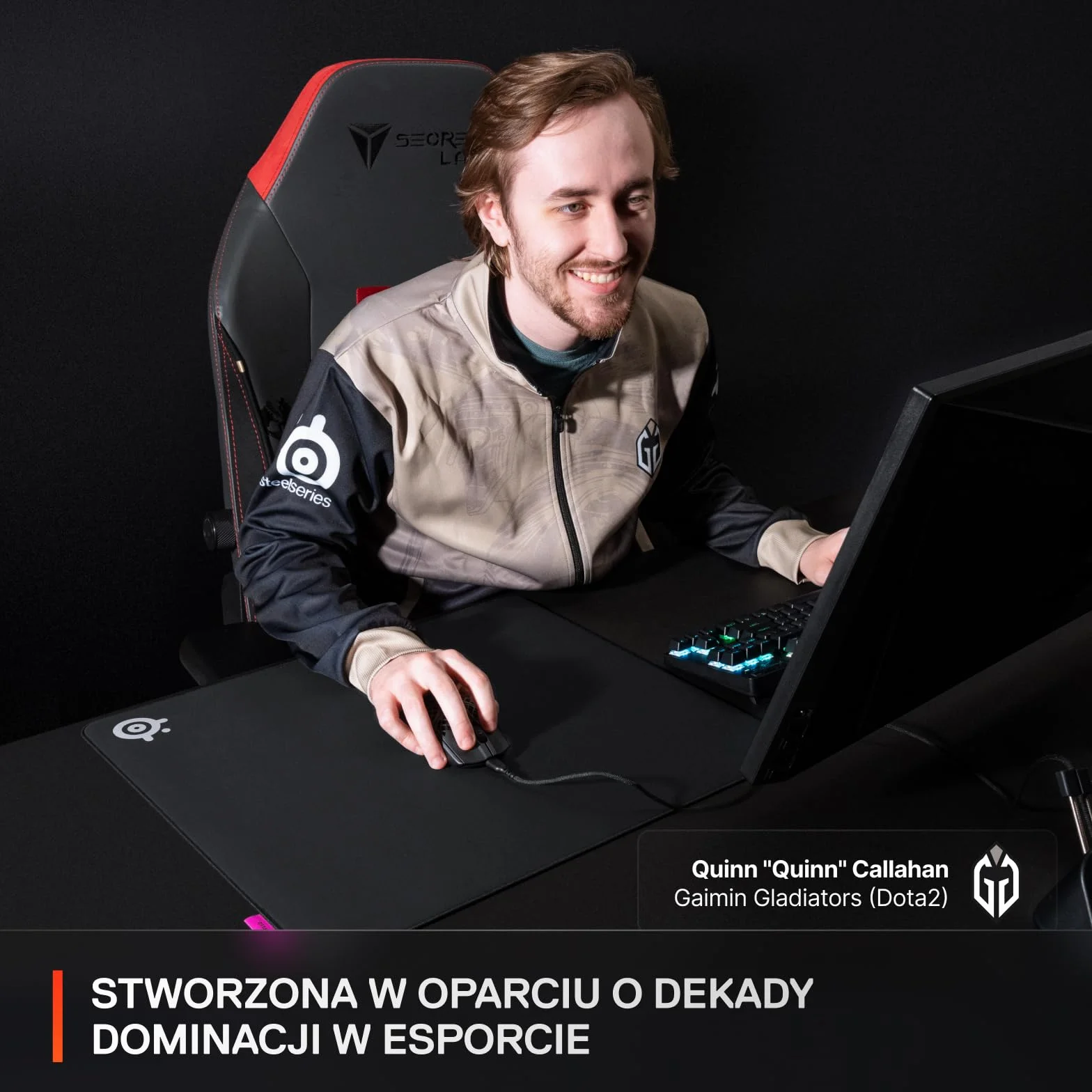 SteelSeries, podkładka QcK L Performance Speed - Dodatkowa gęstość dająca poślizg - Niskoprofilowe przeszycia krawędzi - Antypoślizgowa podstawa z neoprenu - Rozm. 490 x 420 mm - FPS, MOBA, RTS, MMO