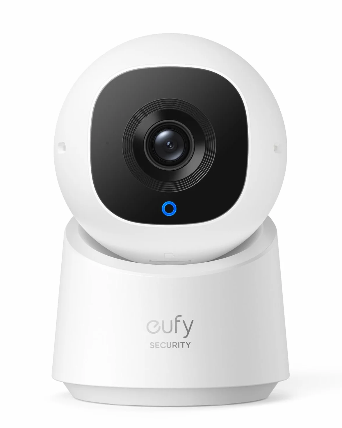 eufy Security Indoor Cam C210, wewnętrzna kamera monitorująca 1080p, funkcja obrotu/pochylenia 360°, WiFi, przewodowa, sztuczna inteligencja dla osób/ruchów, noktowizor, śledzenie AI