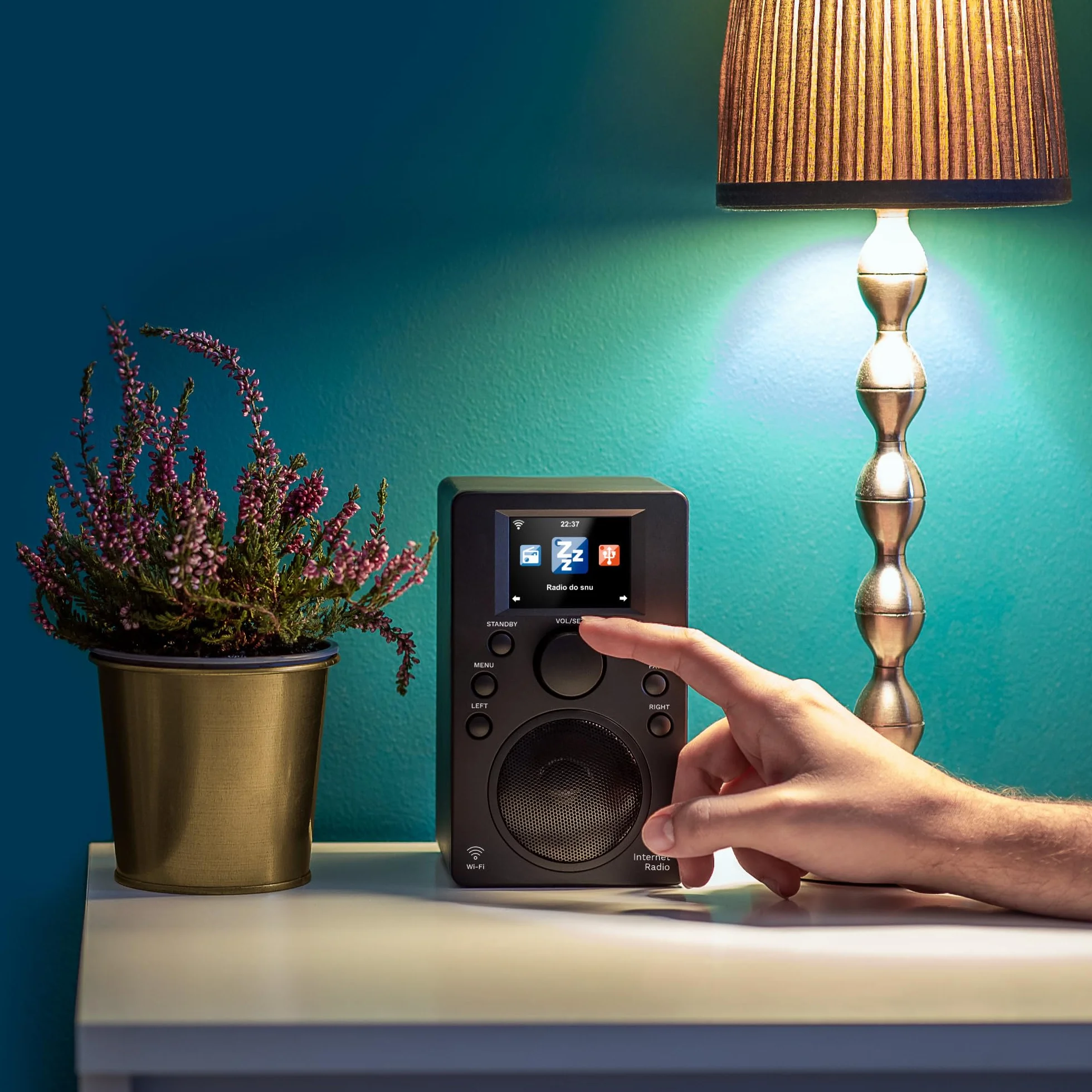 Krüger&Matz Radio Internetowe Bluetooth 5.0 Wyświetlacz 2,4" Wi-Fi Budzik KM0818.1