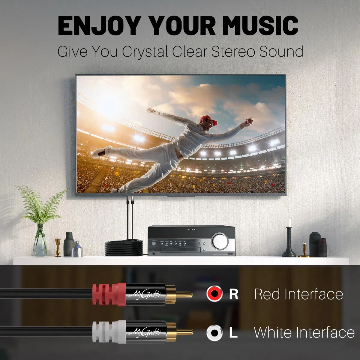 kabel jack 3,5 mm na cinch 2 metry/pakiet 2-stykowy, 2 wtyczki RCA na adapter audio stereo aux, kabel splitter Y jack-cinch, ekranowany kabel 1/8 na 2 cinch, do słuchawek, MP3, głośników i