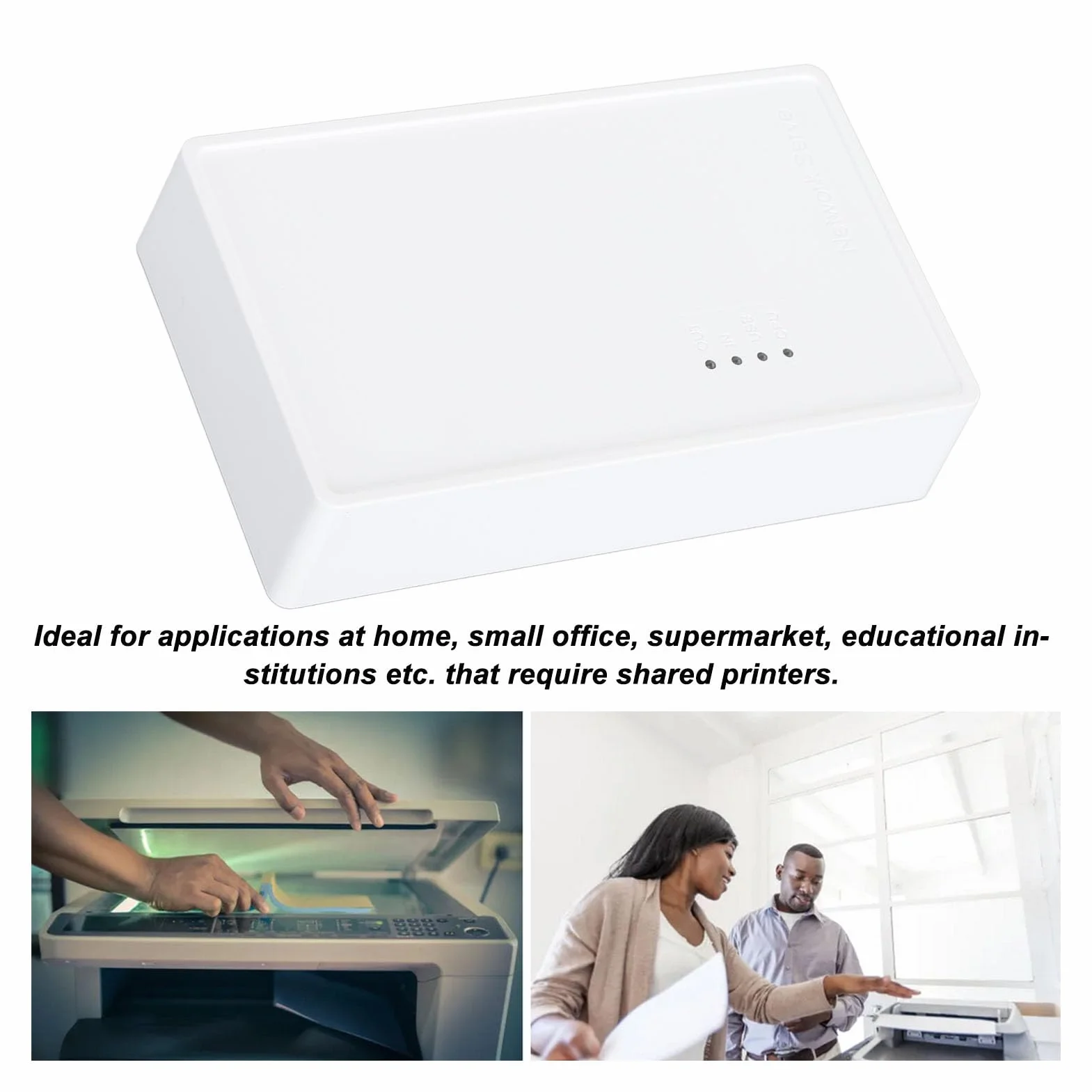 Bezprzewodowy Serwer Druku USB, Serwer Druku z siecią LAN/mostkiem 10/100Mbps, Obsługa Trybu Przewodowego/bezprzewodowego/samodzielnego, dla Systemów Windows, Mac i Wszystkich