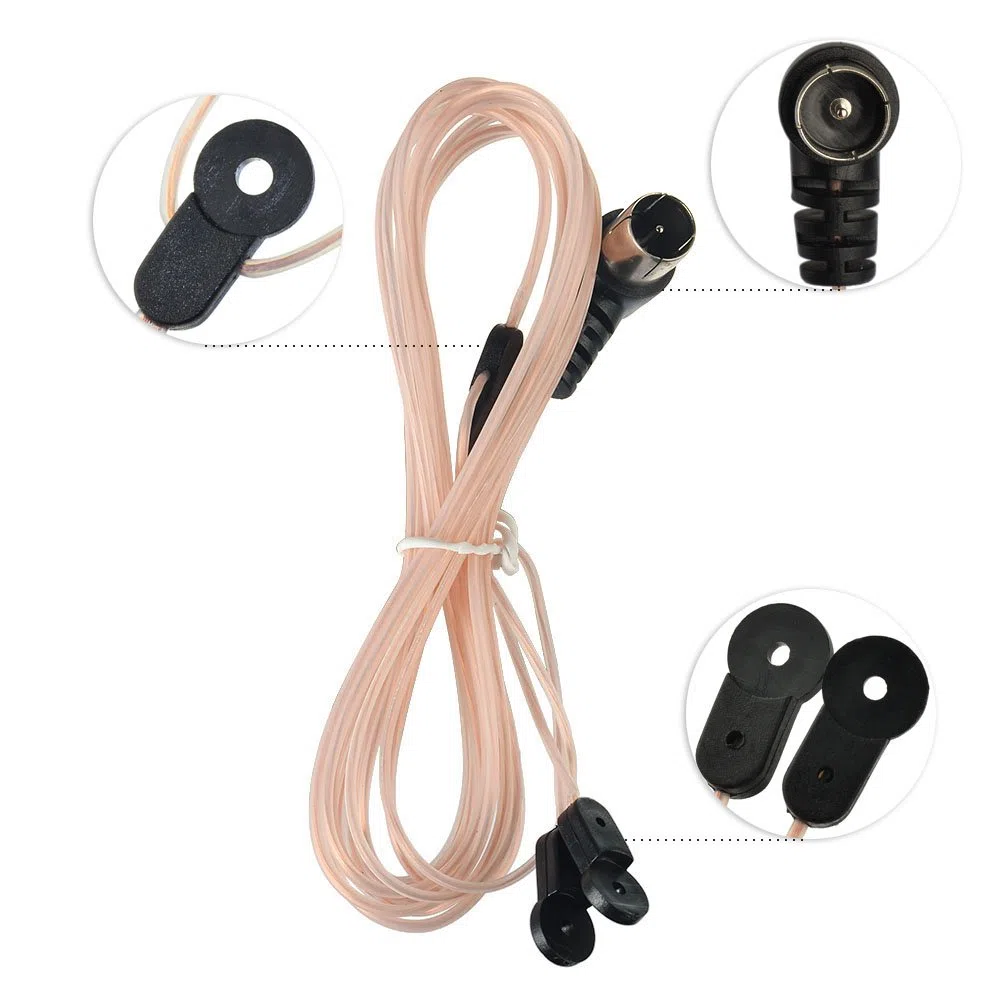 Superbat Wewnętrzny kabel antenowy radiowy FM Dipol 75 Ohm Złącze F Kabel koncentryczny w kształcie litery Y 2 m do wzmacniacza łańcuchowego HiFi Odbiornik Onkyo Denon Pioneer
