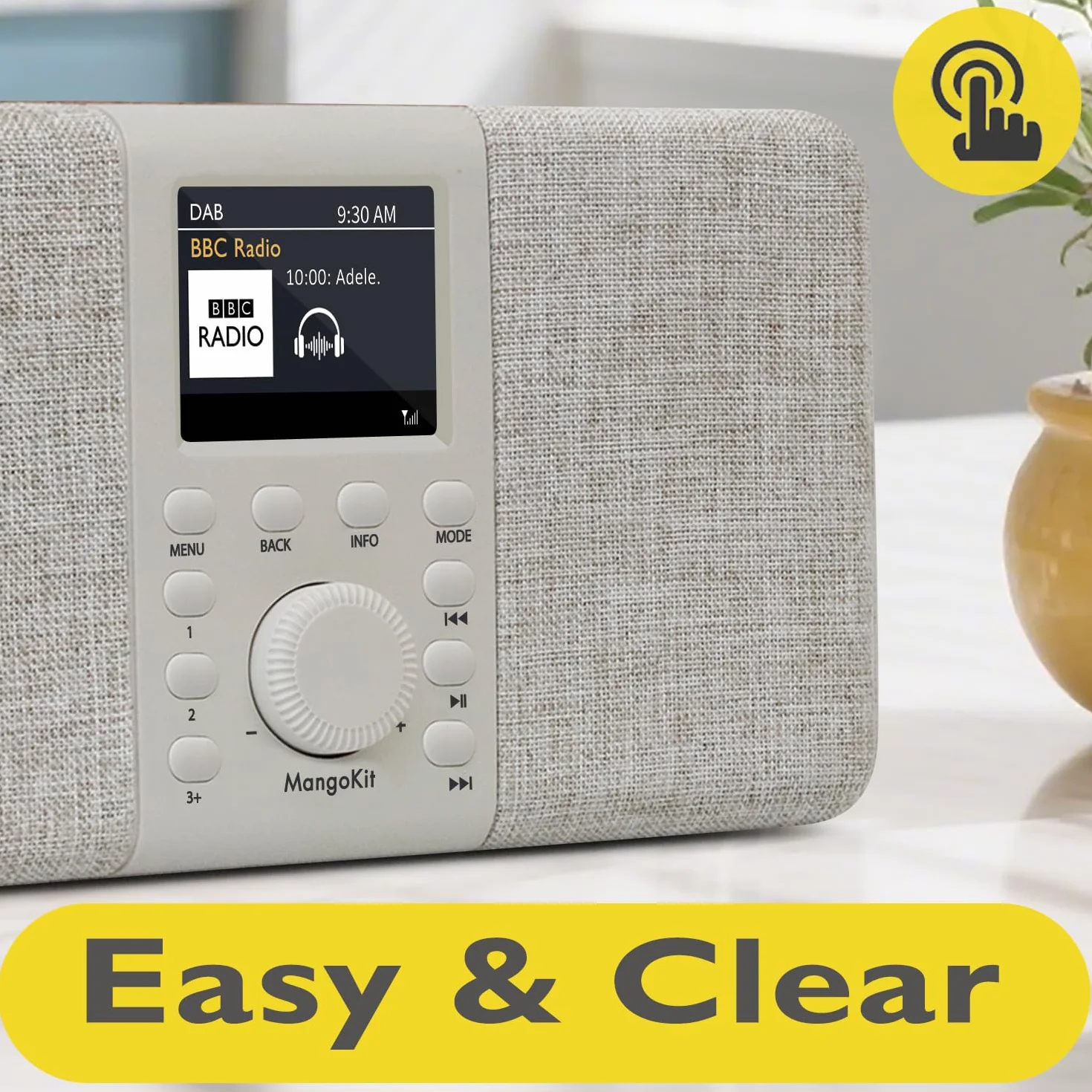 MD5 Stereo DAB Radio orzech włoski
