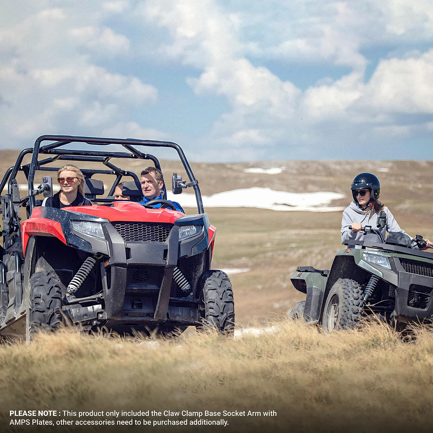 TUSITA Uchwyt Motocykla ATV/UTV Kompatybilny z Garmin Montana, Zumo XT - Podstawa z Chwytaczką