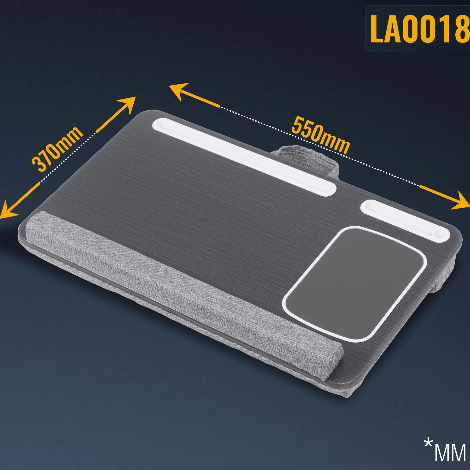 RICOO Poduszka na laptopa o wyglądzie drewna do notebooka o przekątnej ekranu maks. 15,6" taca na poduszkę LA0018, podkładka pod laptopa laptopa akcesoria
