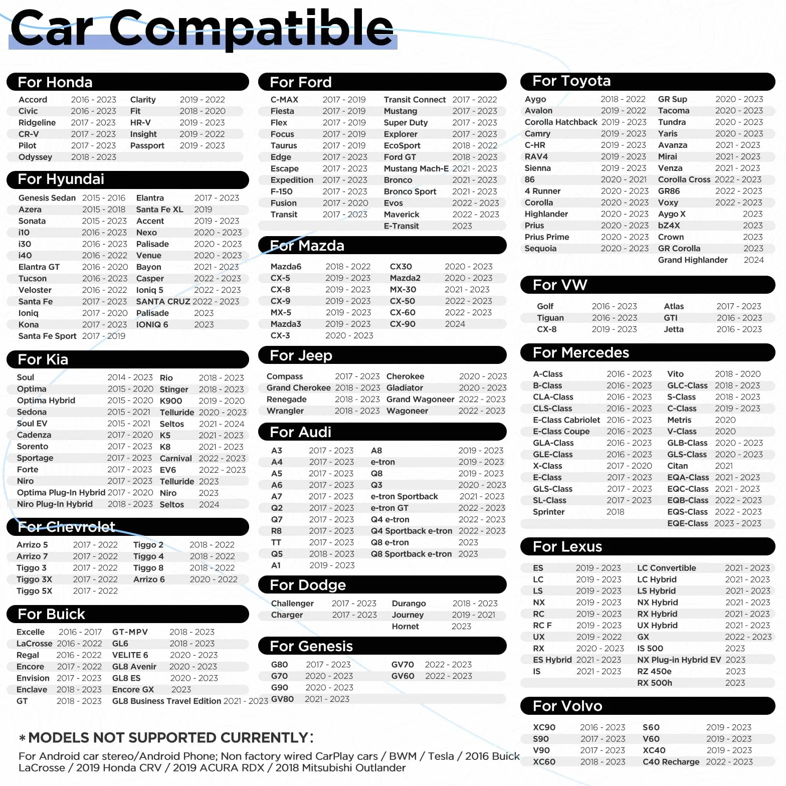 MSXTTLY Bezprzewodowy Adapter CarPlay U2C-AIR, Wi-Fi 5 GHz, USB A/C, Czarny