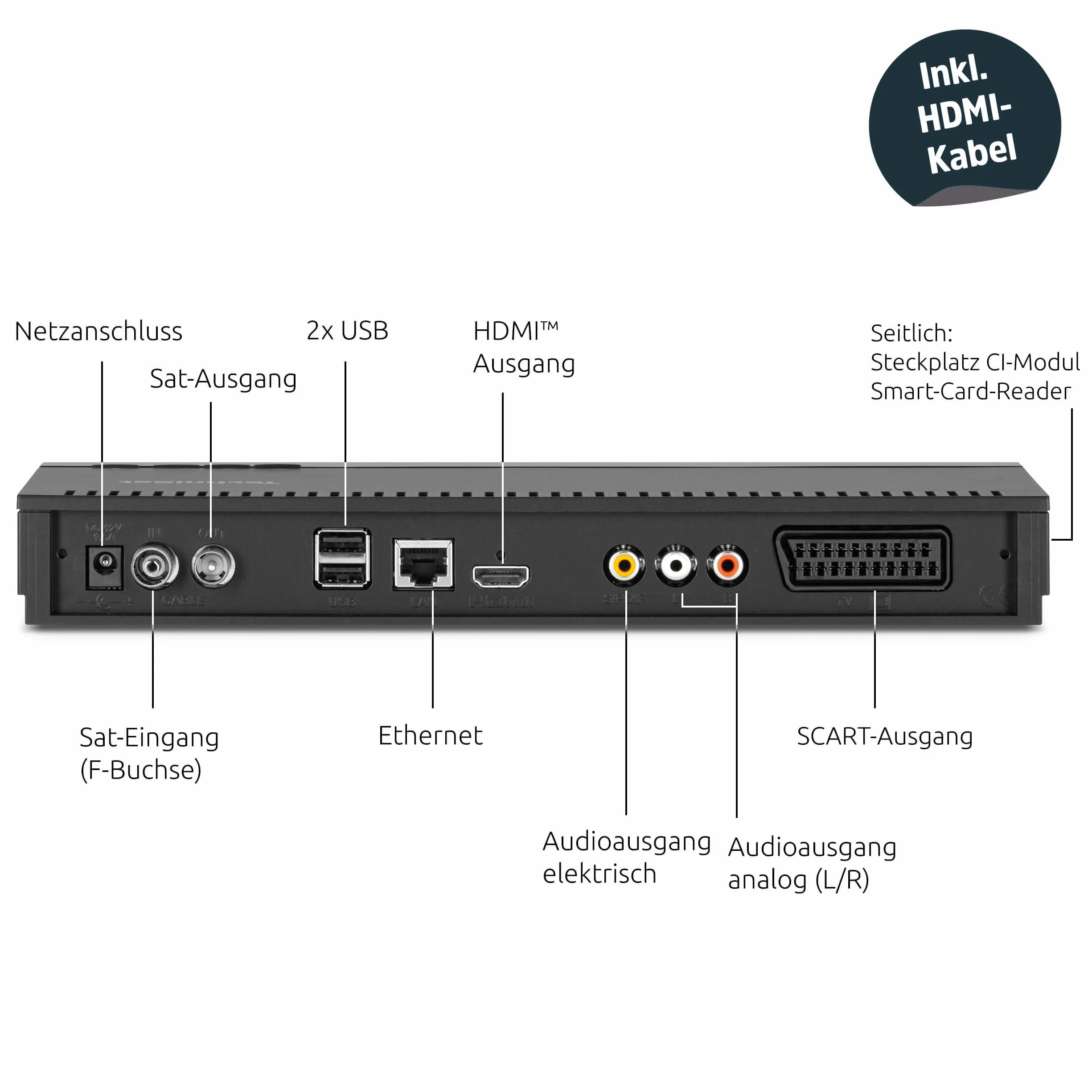 Technisat TechniStar K4 0002/4779 schwarz Kabel Receiver HDTV