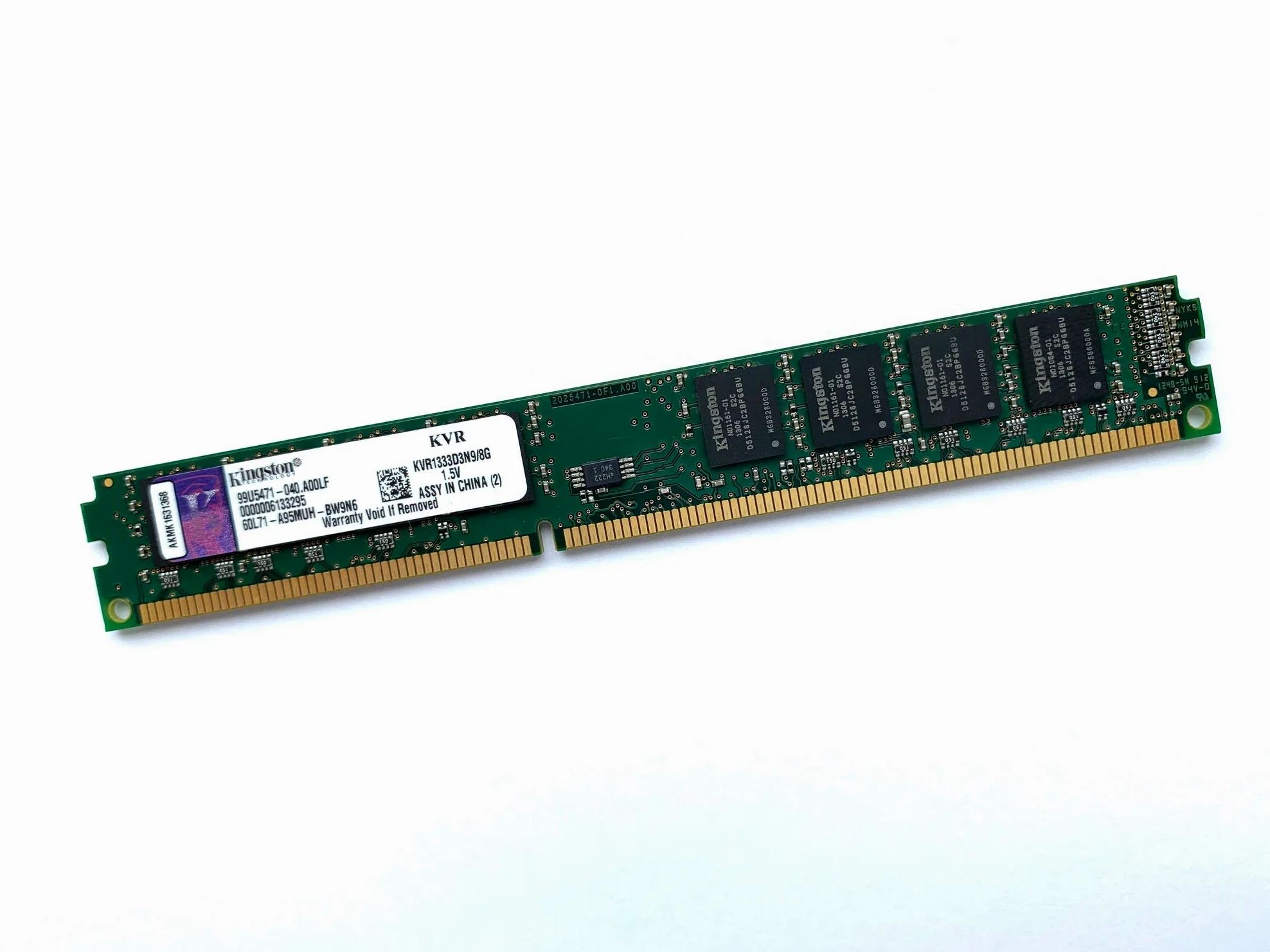 Kingston 4016138805765 PC-pamięć operacyjna moduł ValueRAM KVR1333D3N9/8G 1 x 8GB DDR3-RAM 1333MHz CL9 9-9-27