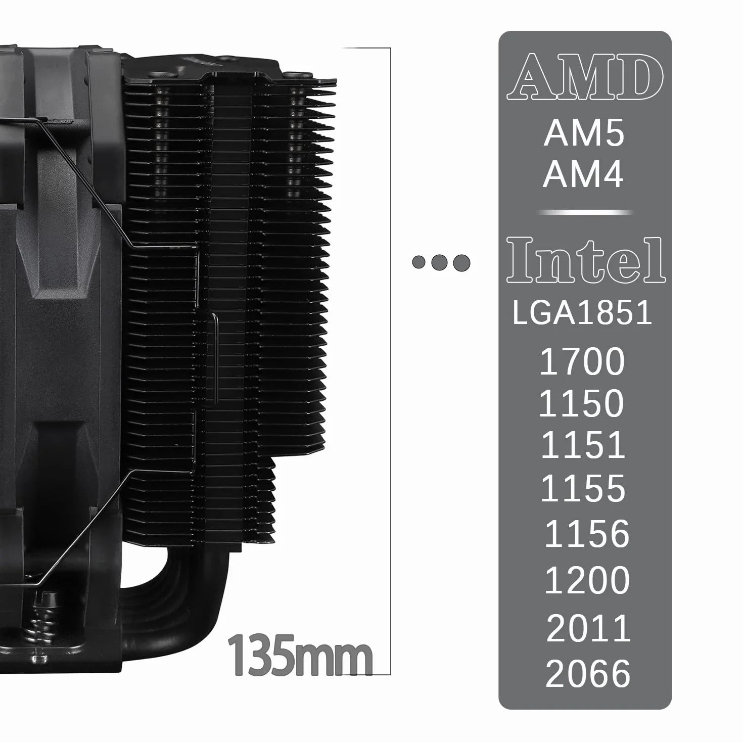 Thermalright Peerless Assassin 120 MINI Black chłodnica procesora, podwójna wieża, 6 x 6 mm rurki grzewcze, wentylator PWM 12 cm, 25,6 dBA, czarny Top Cover, AM5/AM4