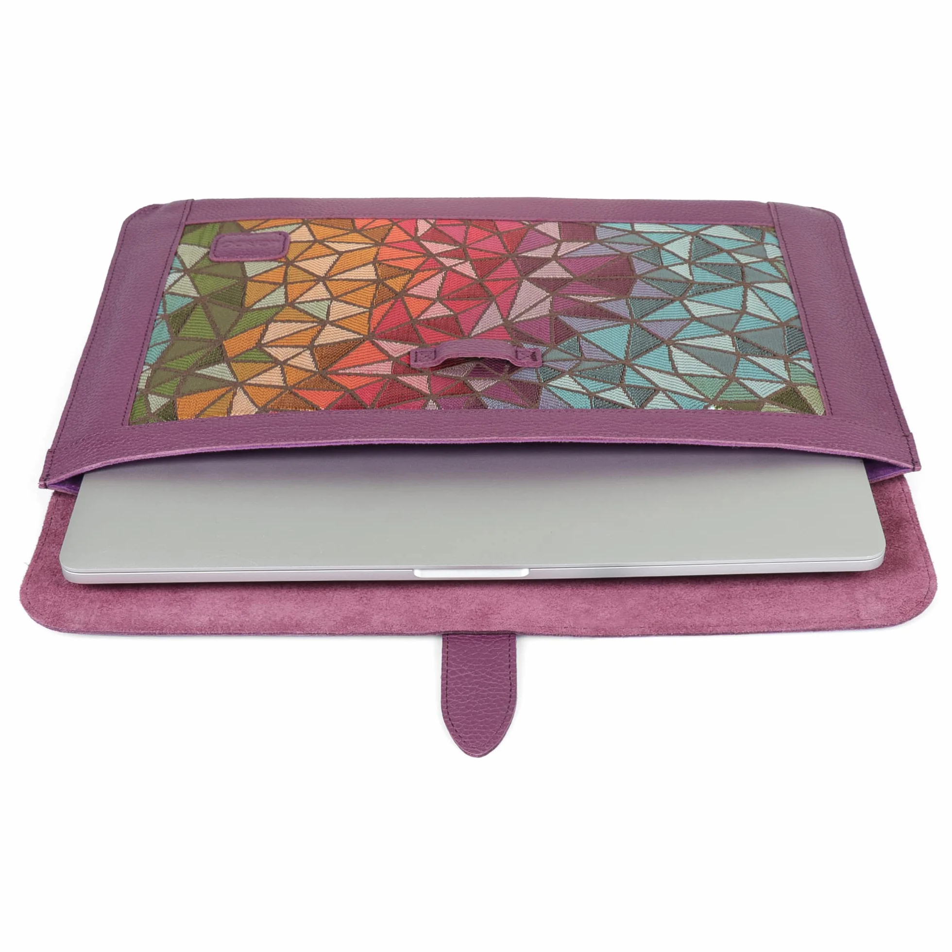Skórzane Etui LONDO do MacBook Pro 14 Air 13.3 iPad Pro 12.9 Torba na Laptopa Skóra Licowa Purple 2020-2026