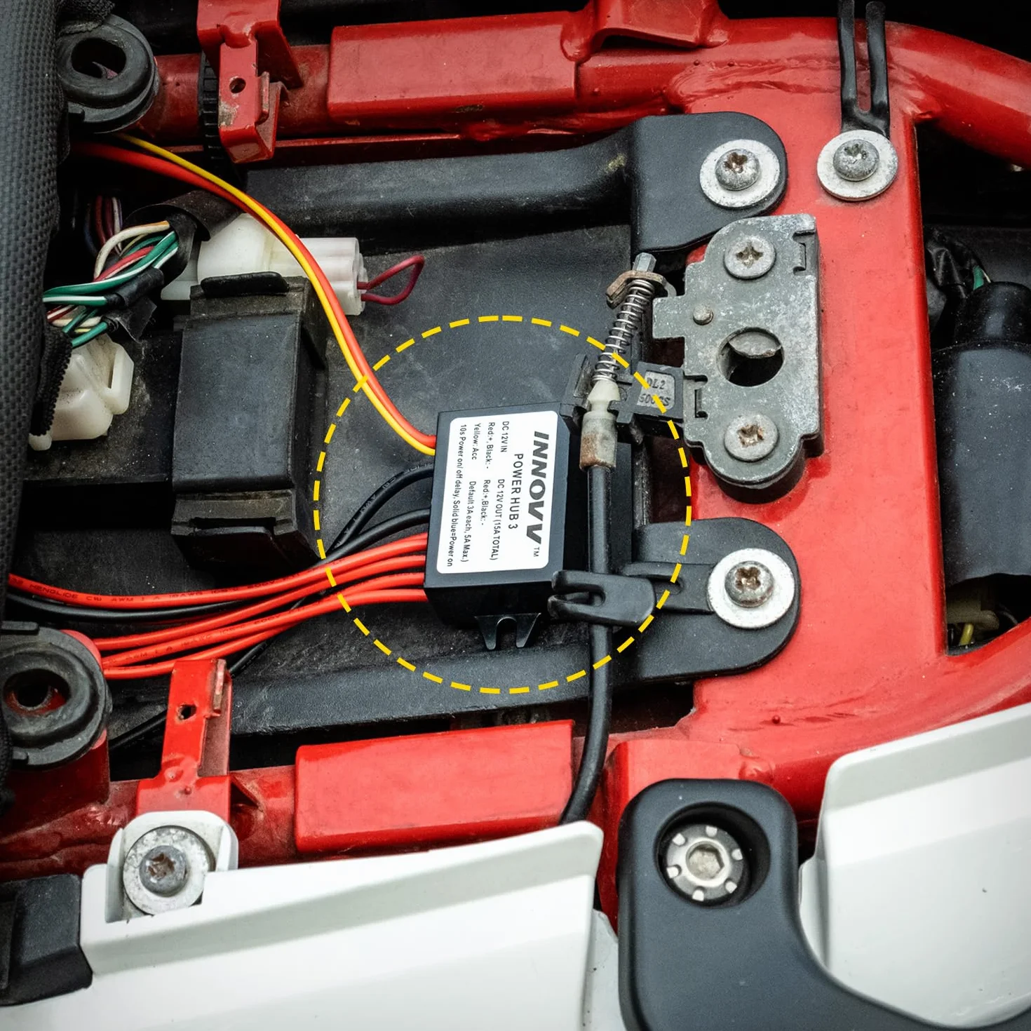 INNOVV Power Hub 3 Power Distribution System Kit, DC 12V 15A Motorcycle Power Distribution Hub