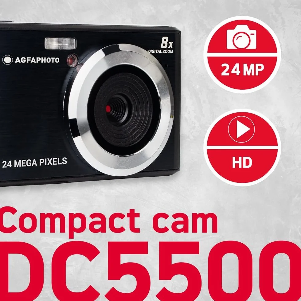 Agfa Photo Realishot DC5500 kompaktowy aparat cyfrowy - czarny