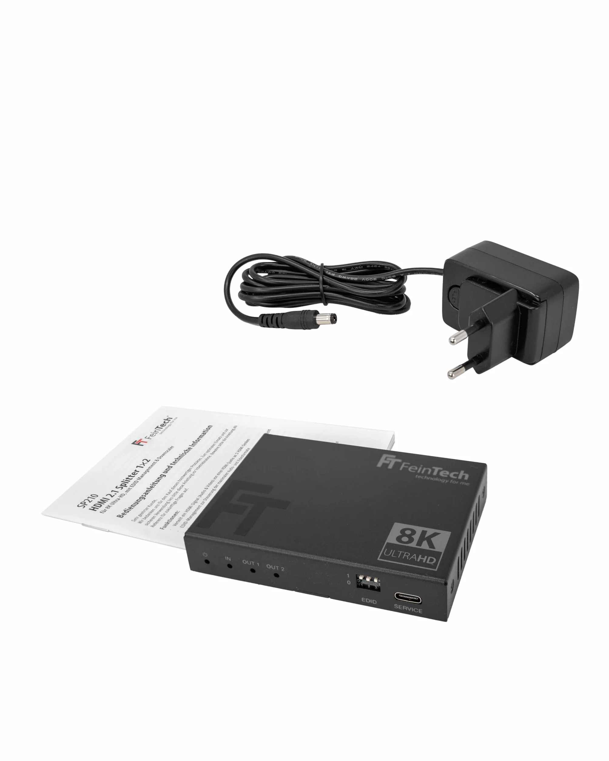 FeinTech SP210 HDMI 2.1 Splitter 4K 120Hz 8K VRR ALLM CEC-Pass HDCP 2.3 HDR Dolby Vision
