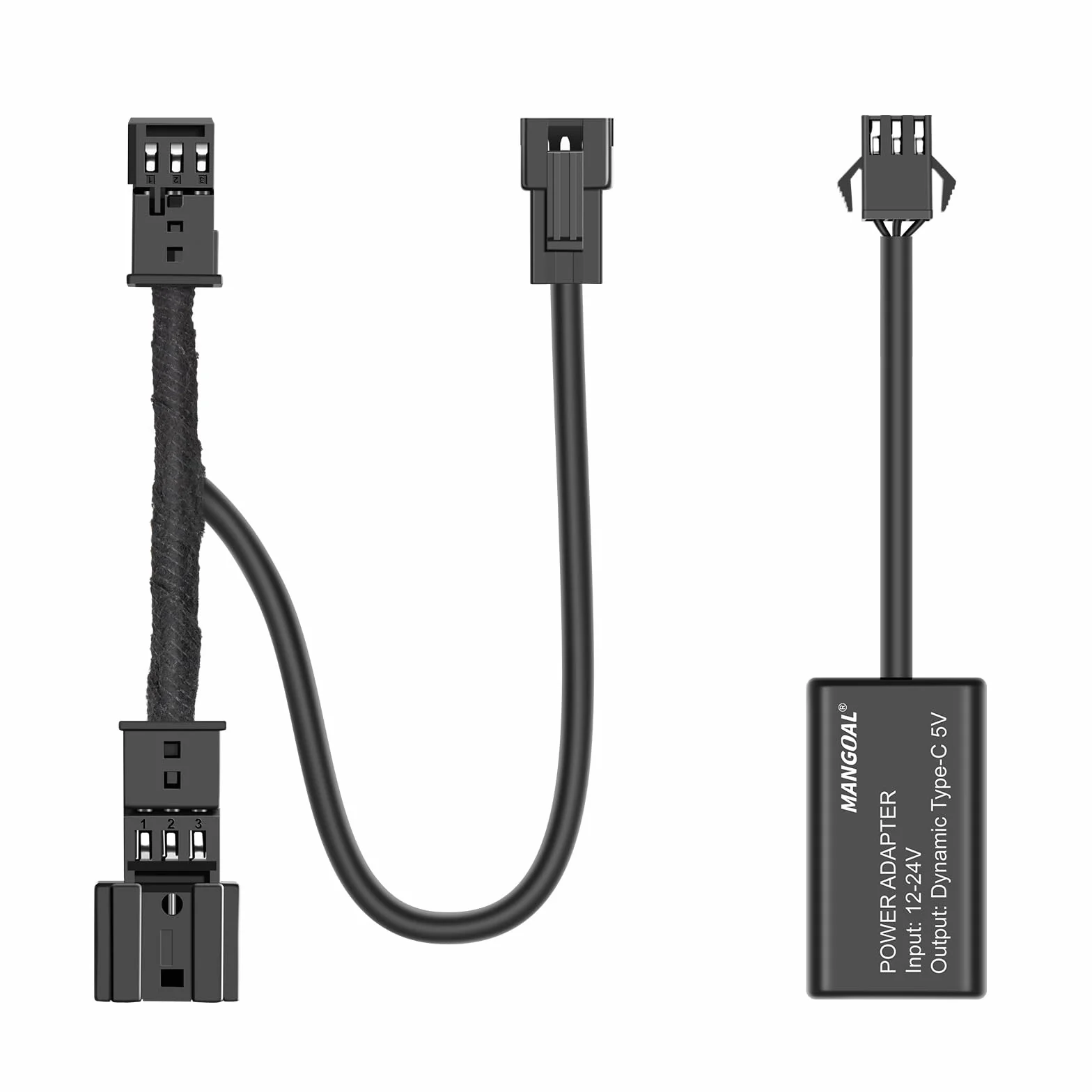 Dash Cam Power Adapter for Audi Porsche Volkswagen with Black 3-Pin Rain Sensor – Hidden Cable Kit for GPS Radar Mirror Camera, Plug & Play Fits All Models with Black 3-Pin Rain Sensor Port
