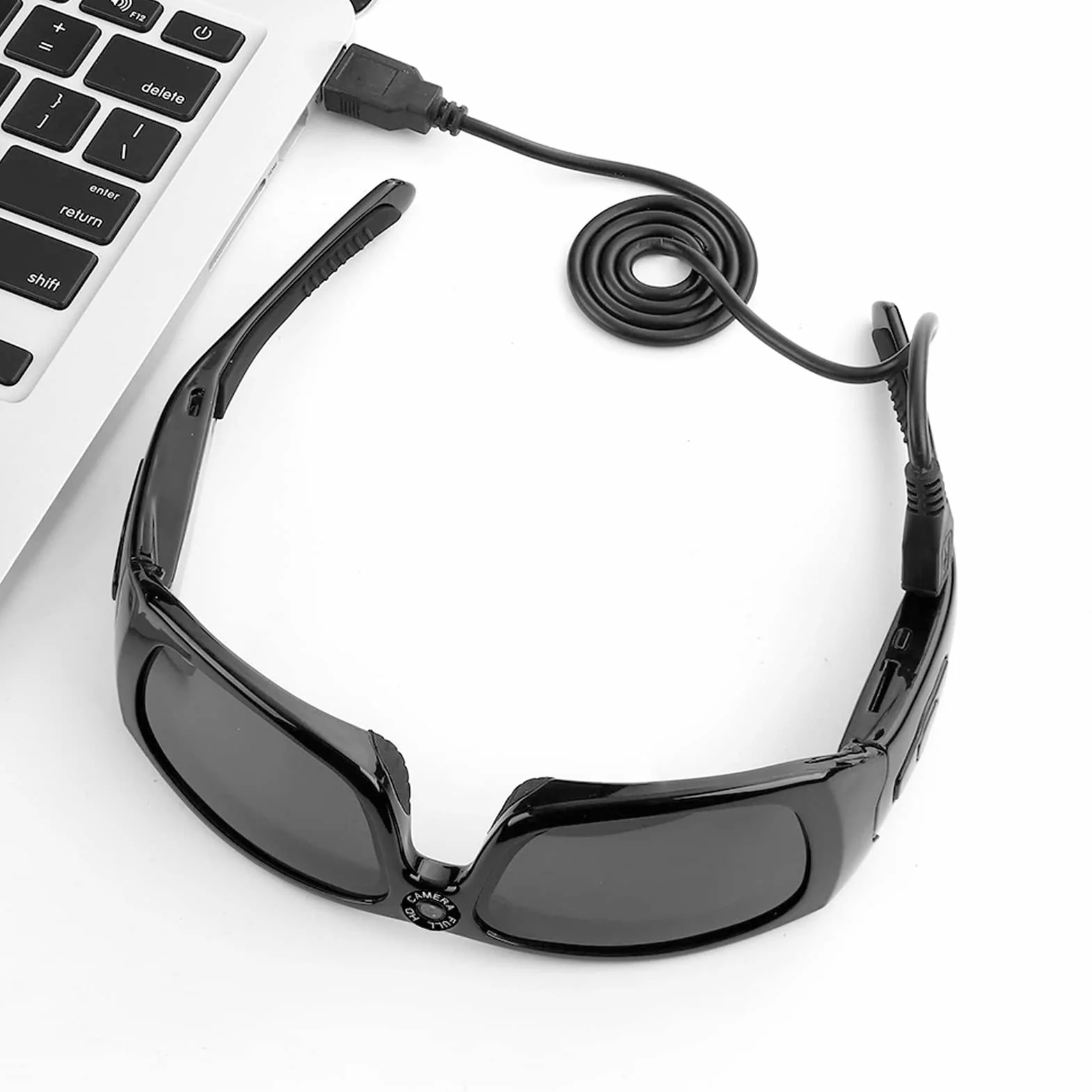 Okulary do Aparatu, Inteligentne Okulary 1080P Full HD, Obsługa do 128 GB z Bluetooth, Obsługa połączeń z muzyką Wideo Okulary Przeciwsłoneczne do Jazdy Konnej