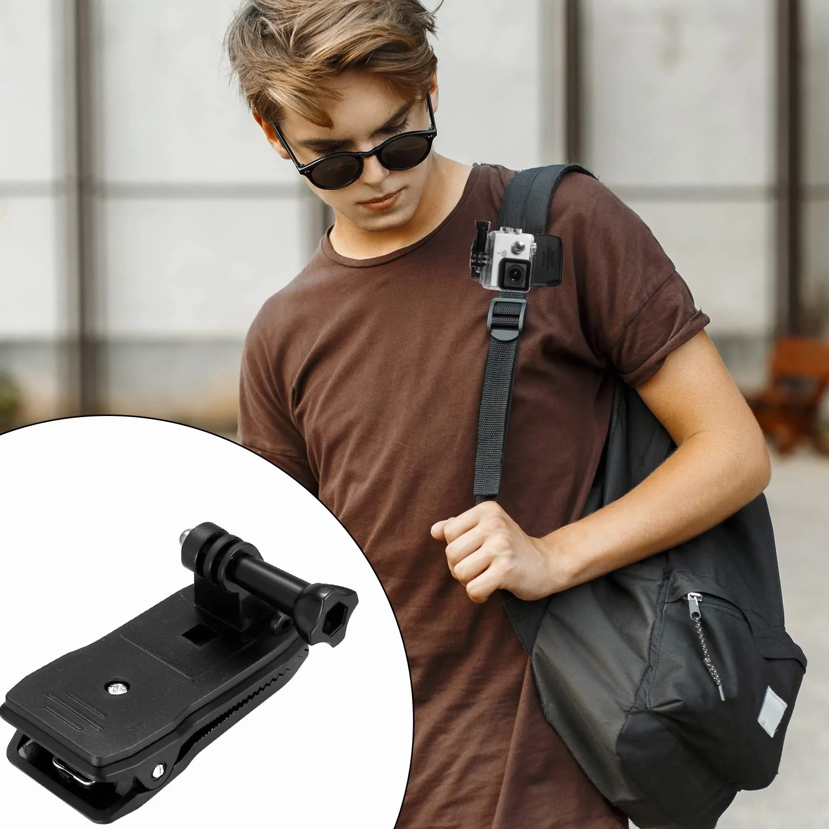 Kompatybilny z kamerą Gopro 9 w 1, uchwyt na pas piersiowy, regulowany pasek na głowę, pasek na rękę, uchwyt na plecak, kompatybilny z Gopro Hero 9 8 7 6 5 SJCAM Insta360