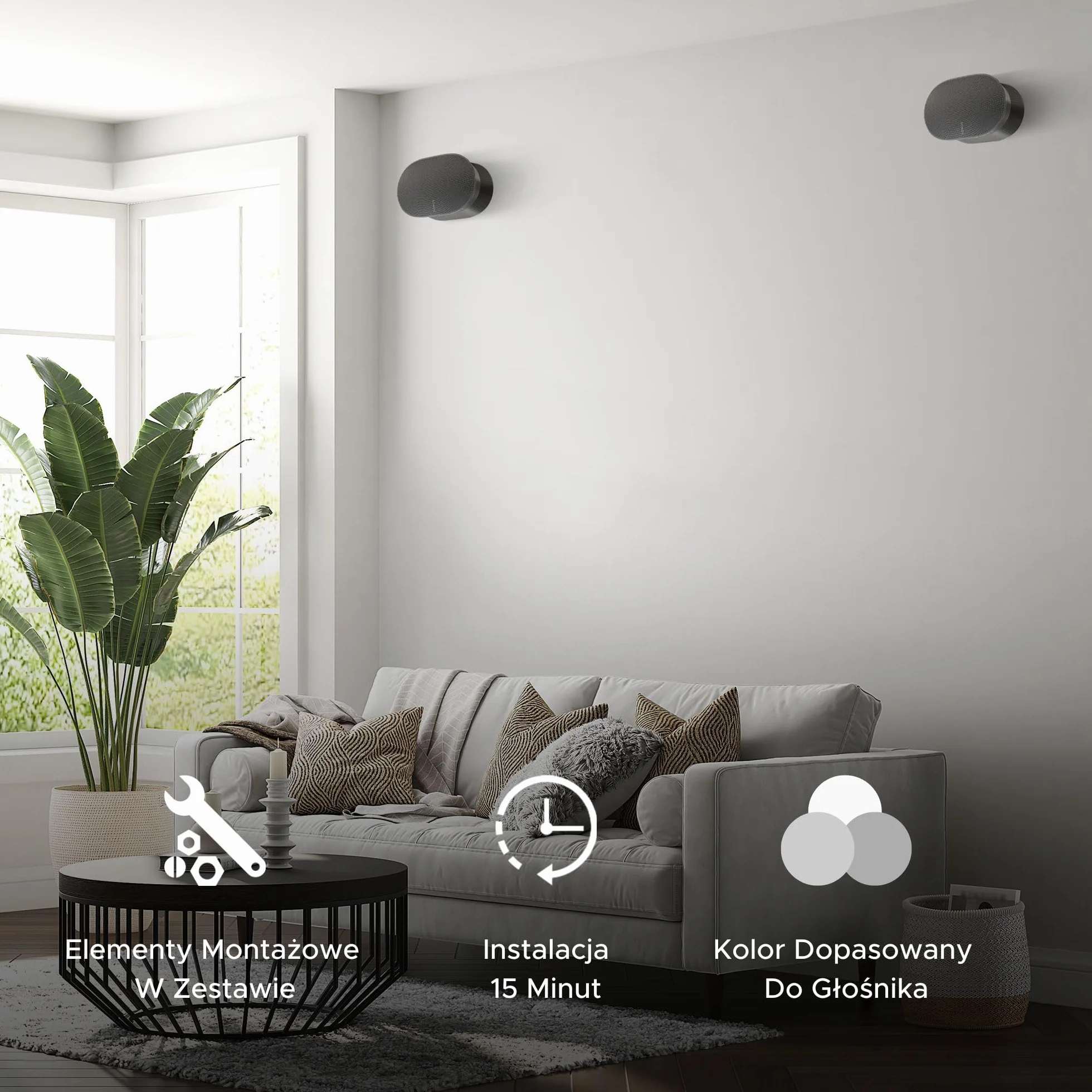 ERA300 uchwyt do montażu ściennego, uchylny i obrotowy, kompatybilny z Sonos ERA 300, bezproblemowa instalacja, zawiera zestaw montażowy (Czarny, Podwójny)
