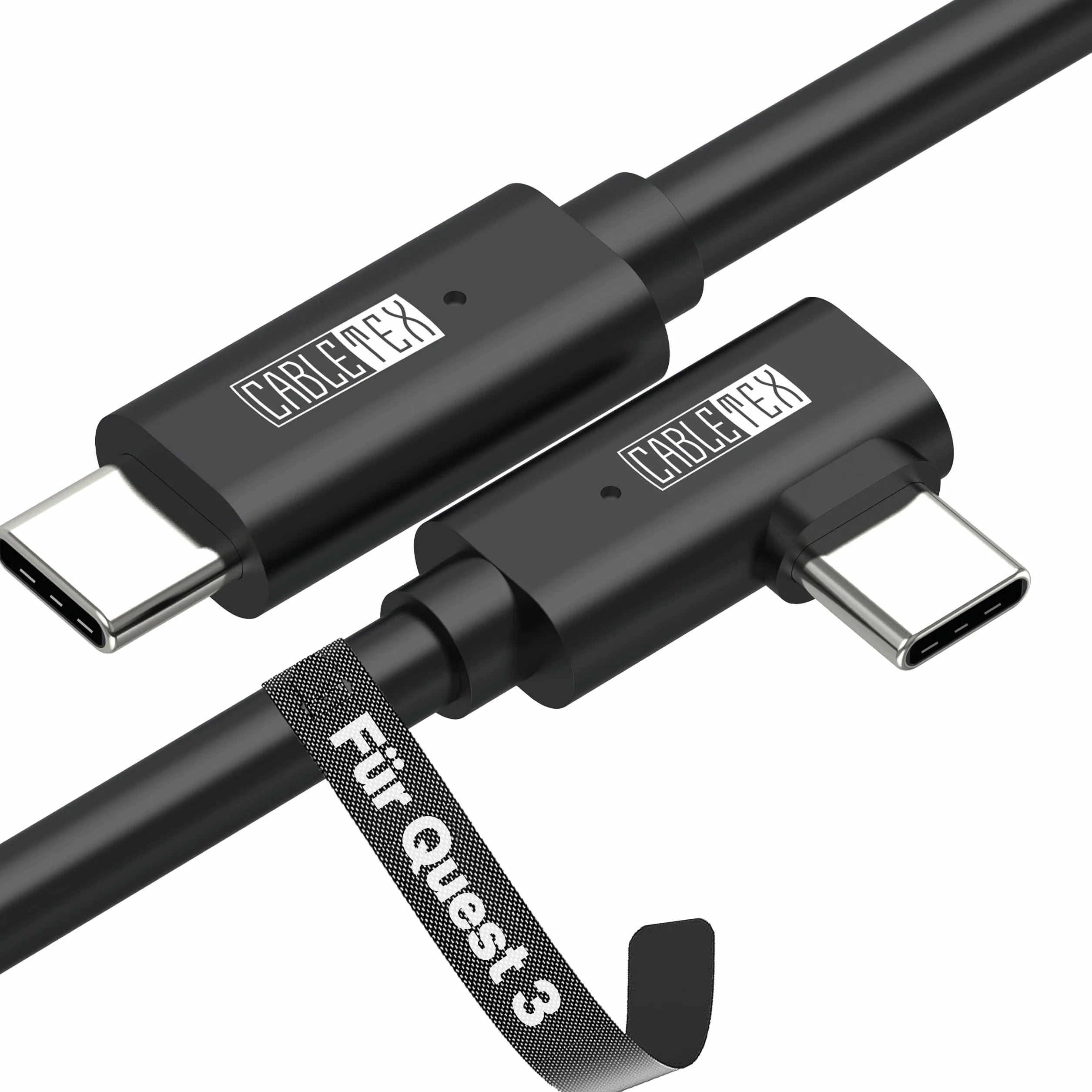 Kabel CABLETEX 5m Link do Meta Quest 3, Oculus Quest 2, PICO 4, PSVR2, Steam VR - Kabel USB 3.2 USB C do słuchawek VR i komputera do gier, transfer danych 5 Gb/s
