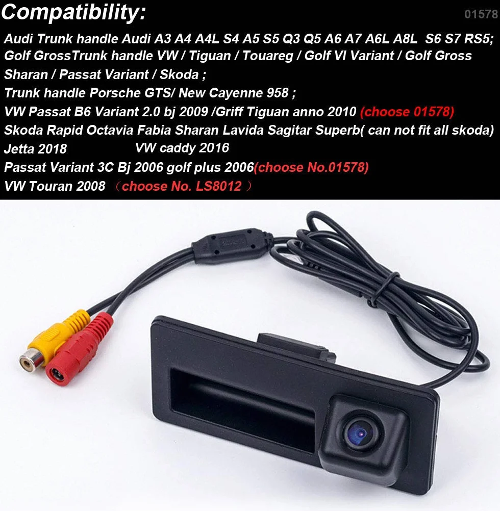 Kamera cofania zamienna do Audi A3 A4 A5 Q5 Q7 Golf Passat Skoda Octavia