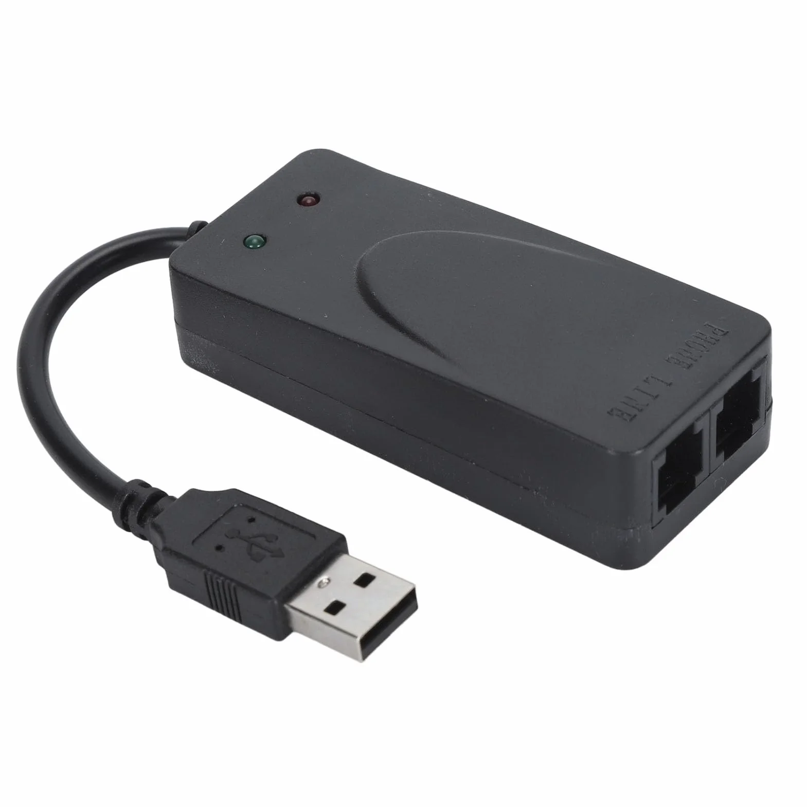 Zewnętrzny Analogowy Faks-Modem USB V.90 56K Dial Up z Dwoma Portami RJ11, Gniazdem na Telefon, Obsługa Identyfikacji Dzwoniącego dla Komputera i Laptopa