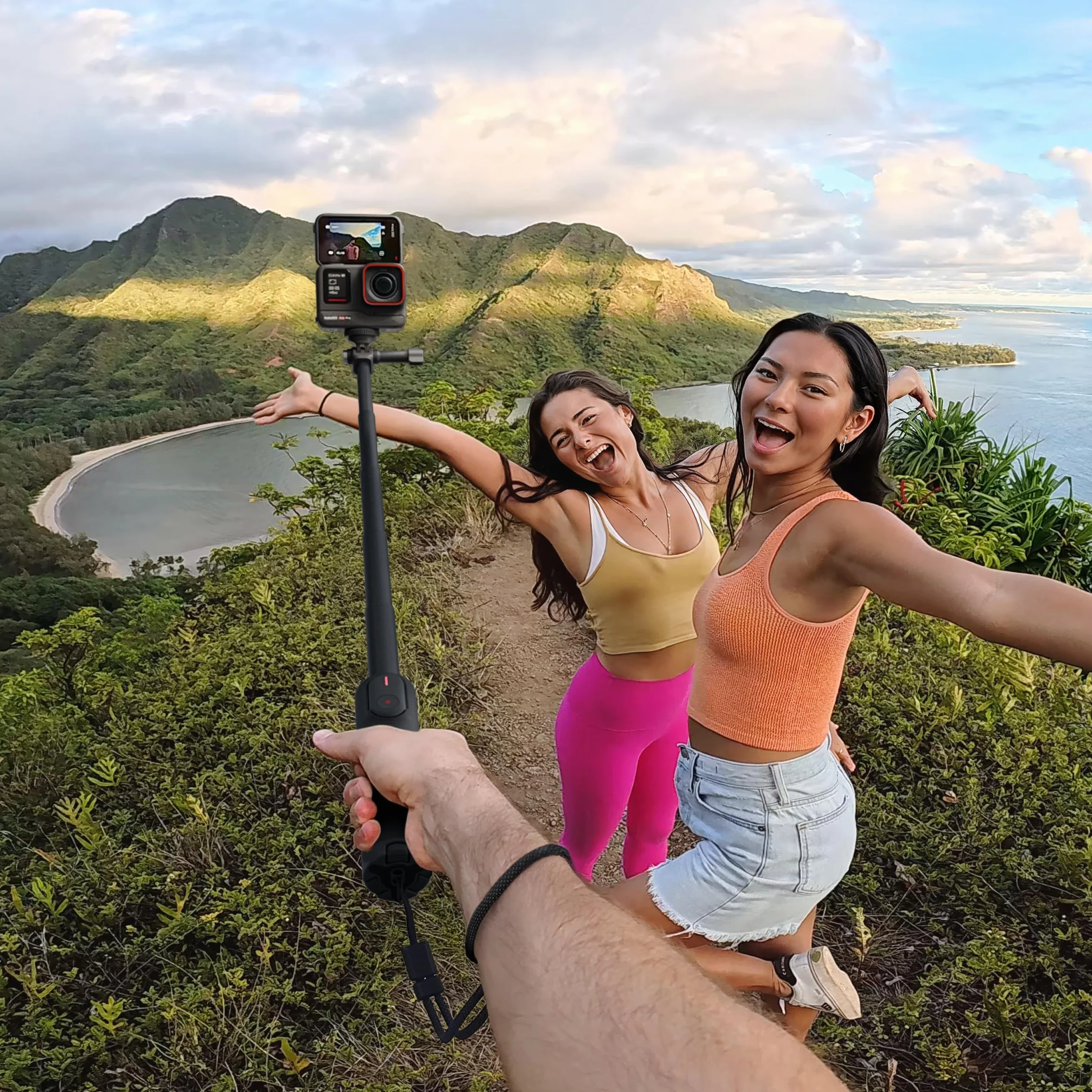 Insta360 Mini statyw 2 w 1, zestaw zdalnego sterowania 2.0, kij do selfie z wbudowanym statywem, 58 cm