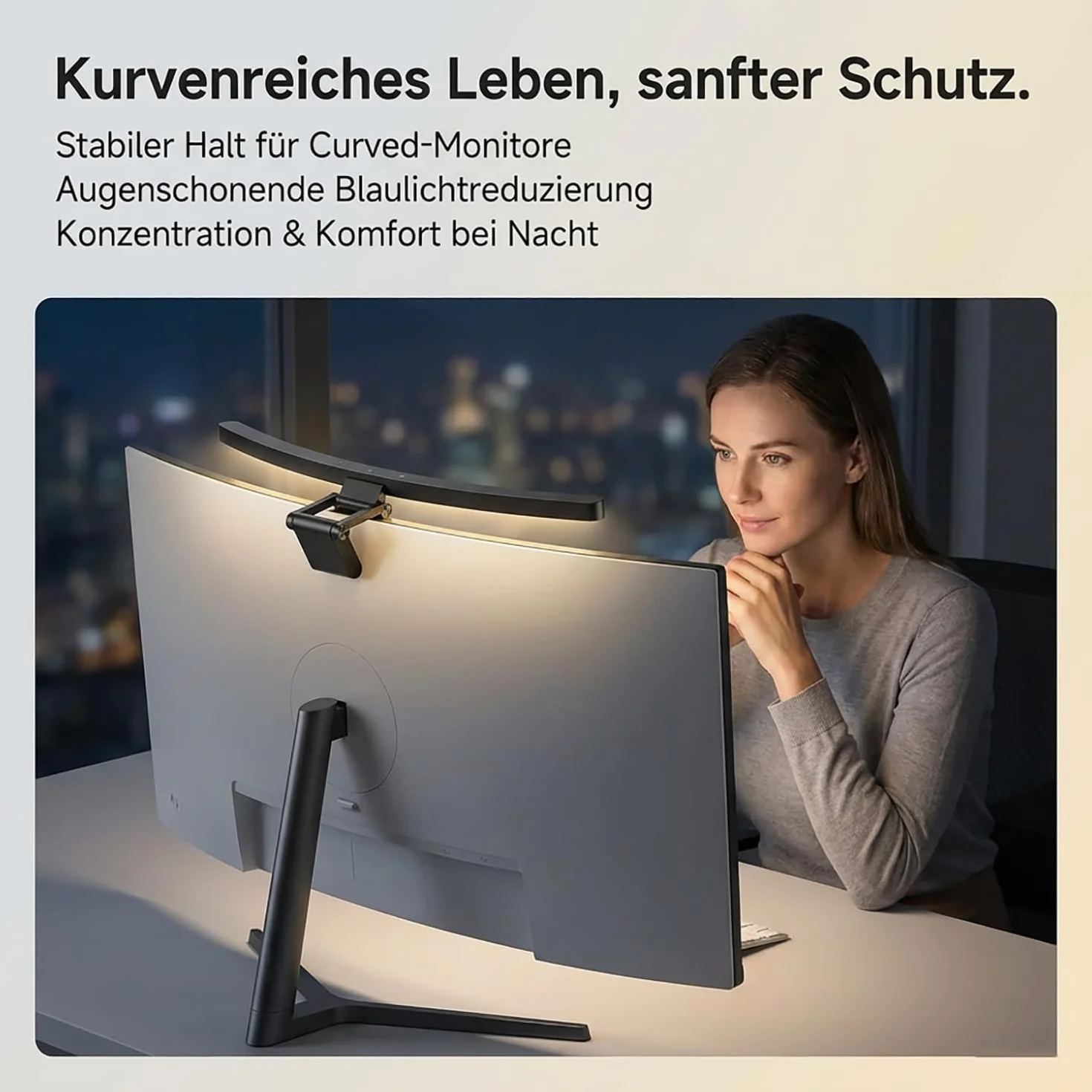 Light Bar Touch Control 55 cm lampa ekranowa USB z regulacją odcienia i bezstopniowym ściemniaczem
